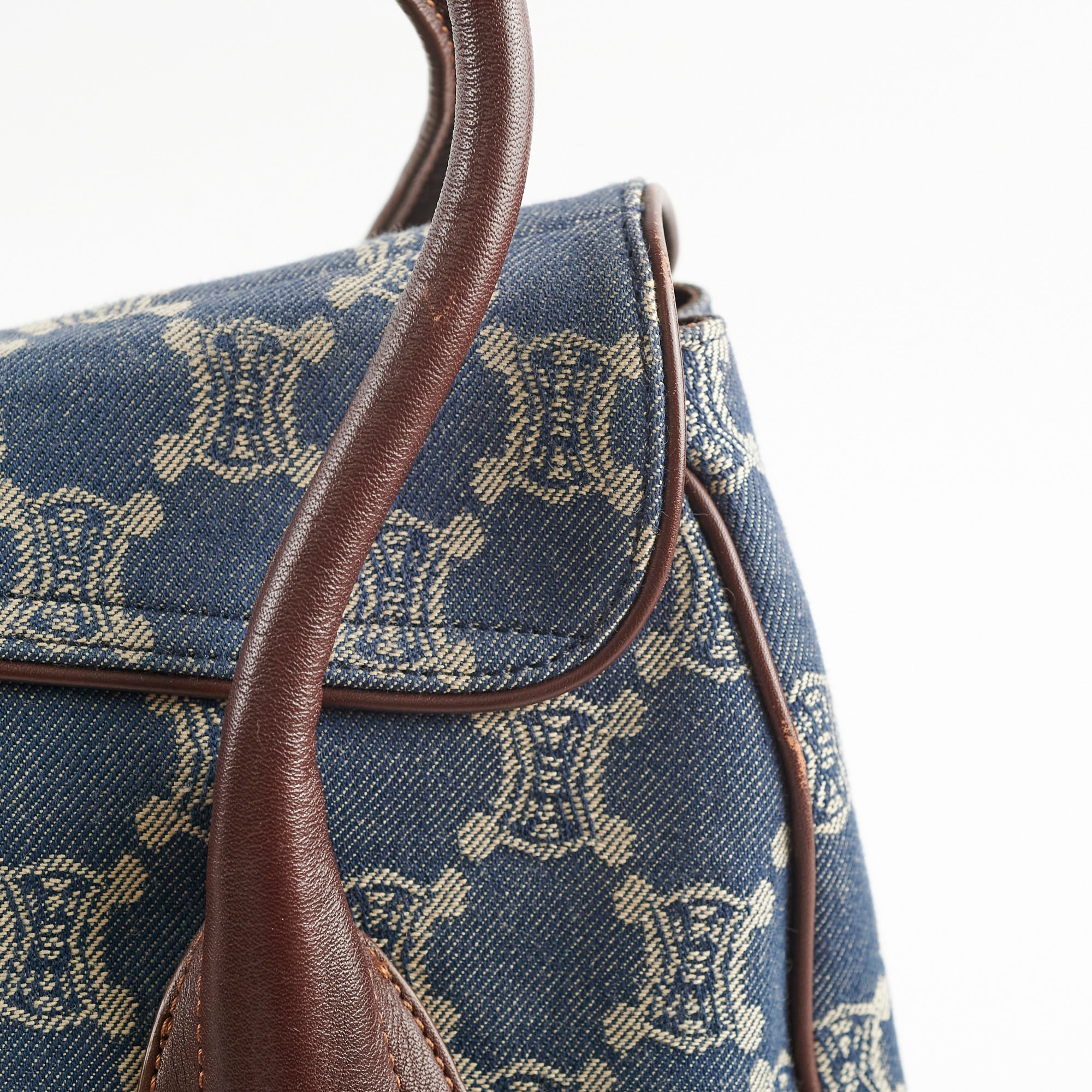 Vintage Celine Denim Shoulder Bag for Women - 90s Retro Designer Handbag - Perfect for Casual Outings, Travel & Daily Use