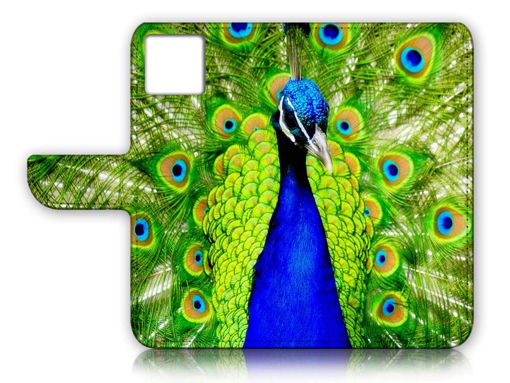 Premium Flip Wallet Phone Case Cover for iPhone 12 & iPhone 12 Pro - A20081 Peacock Design | Slim Protective Case with Card Slots | Perfect for Everyday Use, Travel & Business Meetings