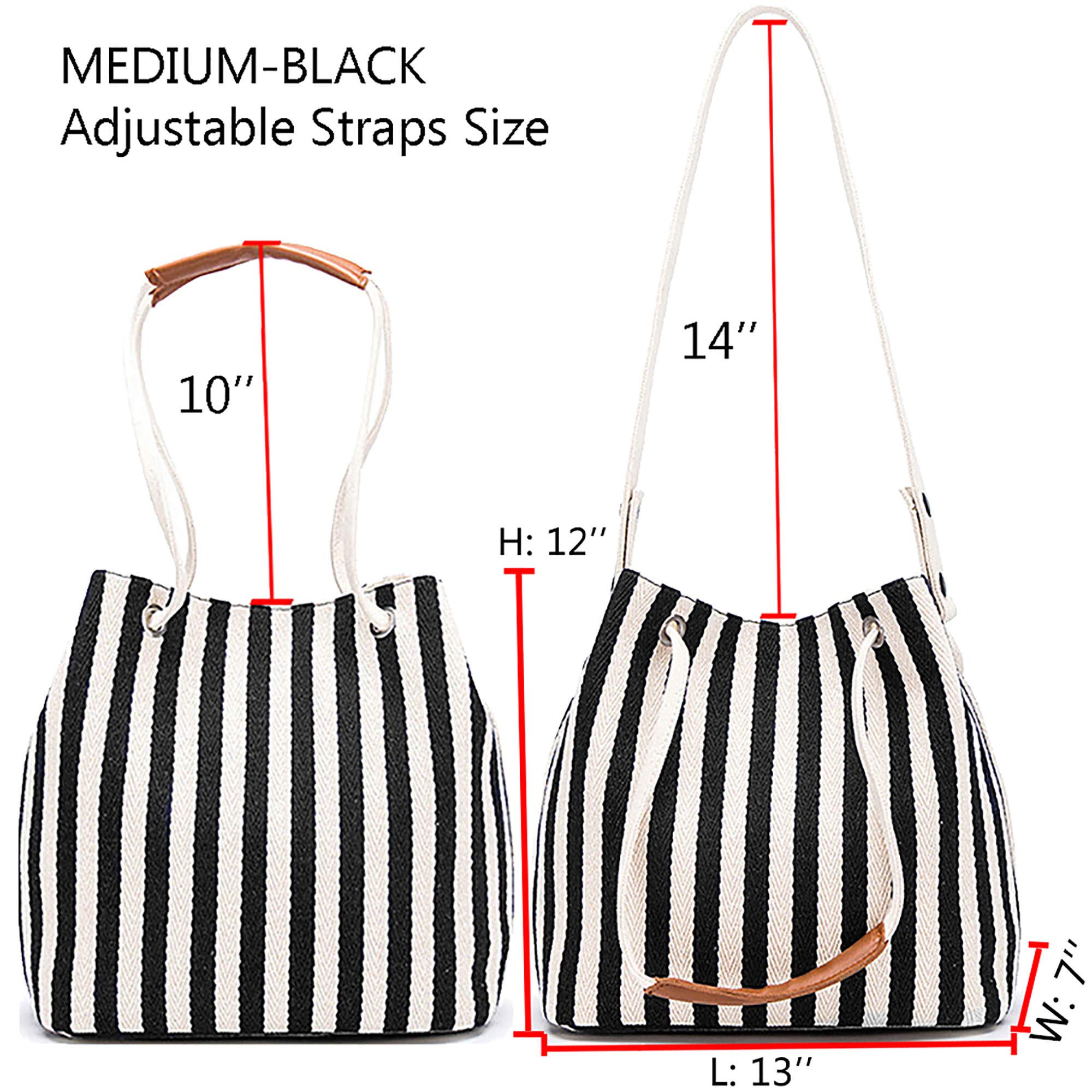 BYDENWELY Women's Canvas Tote Bag - Small & Medium Size Shoulder Bag for Work, Travel & Beach | Lightweight Everyday Purse for Office, Shopping & Vacation