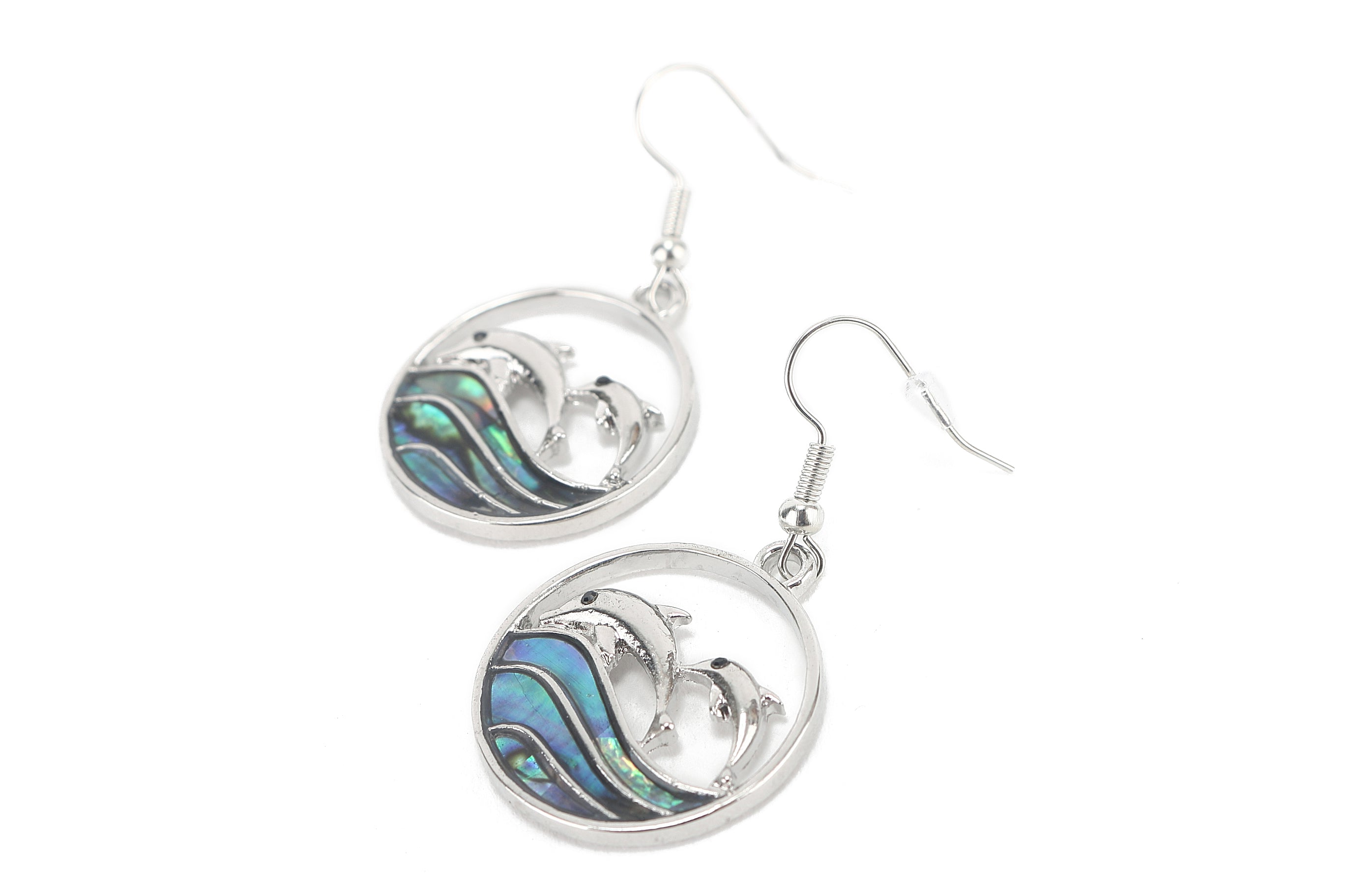 Makamae Dolphin Silver Earrings for Women - Handmade Sterling Silver Jewelry - Perfect for Gifts, Beach Parties & Boho Fashion