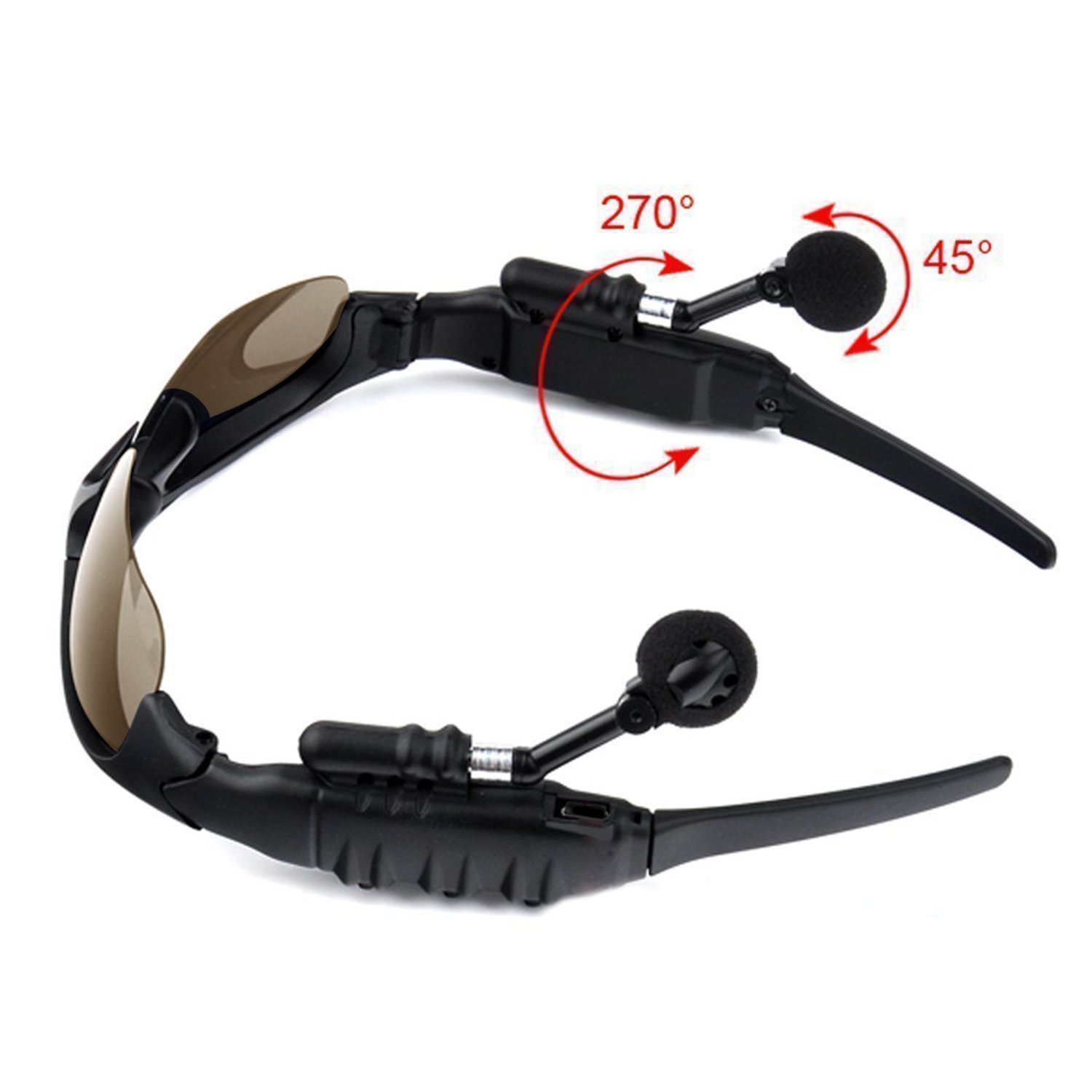 TechKen Bluetooth Sunglasses Headset - Wireless Music Glasses Compatible with iPhone, Samsung, LG Smartphones & Tablets - Perfect for Running, Cycling, and Outdoor Activities