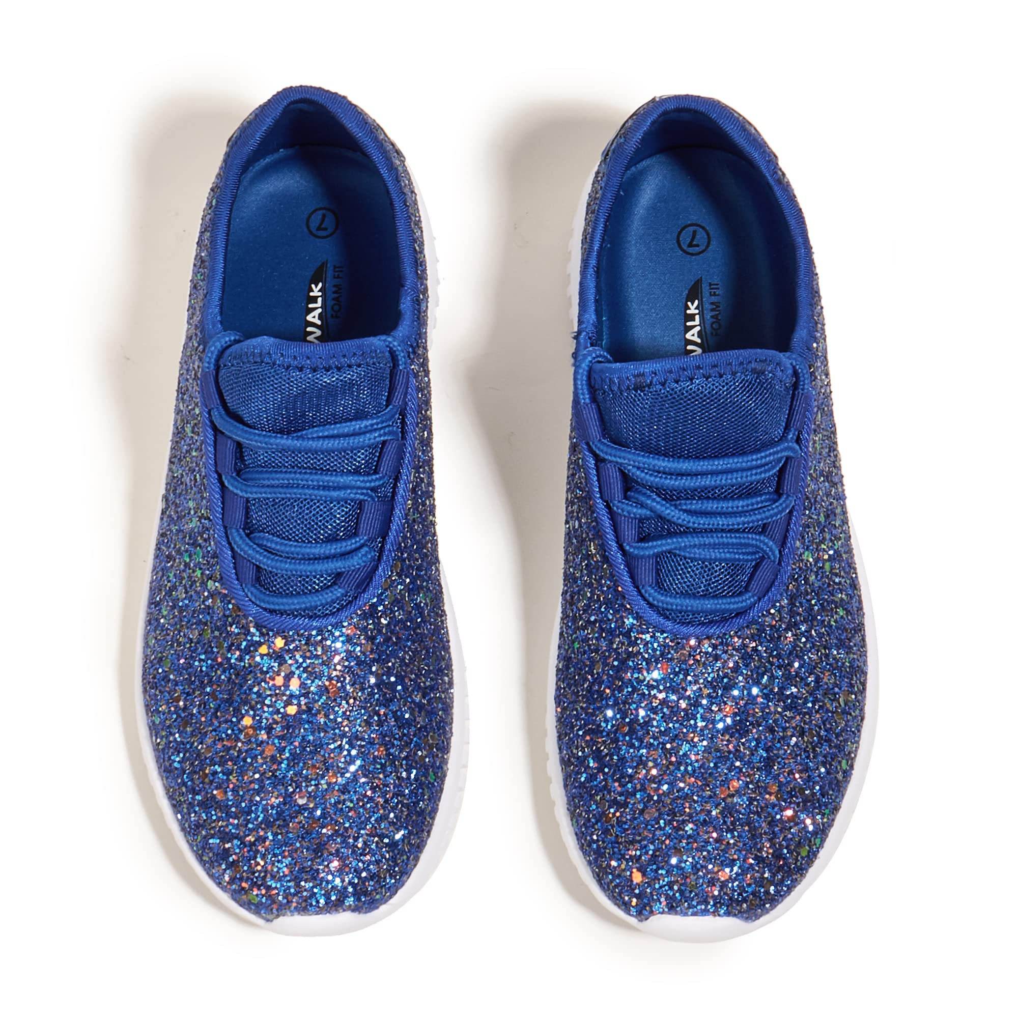 K KIP WOK Women's Fashion Glitter Sneakers - Slip On Running Shoes, Lightweight Tennis Walking Shoes for Women | Perfect for Gym, Workout, Casual Wear & Daily Activities