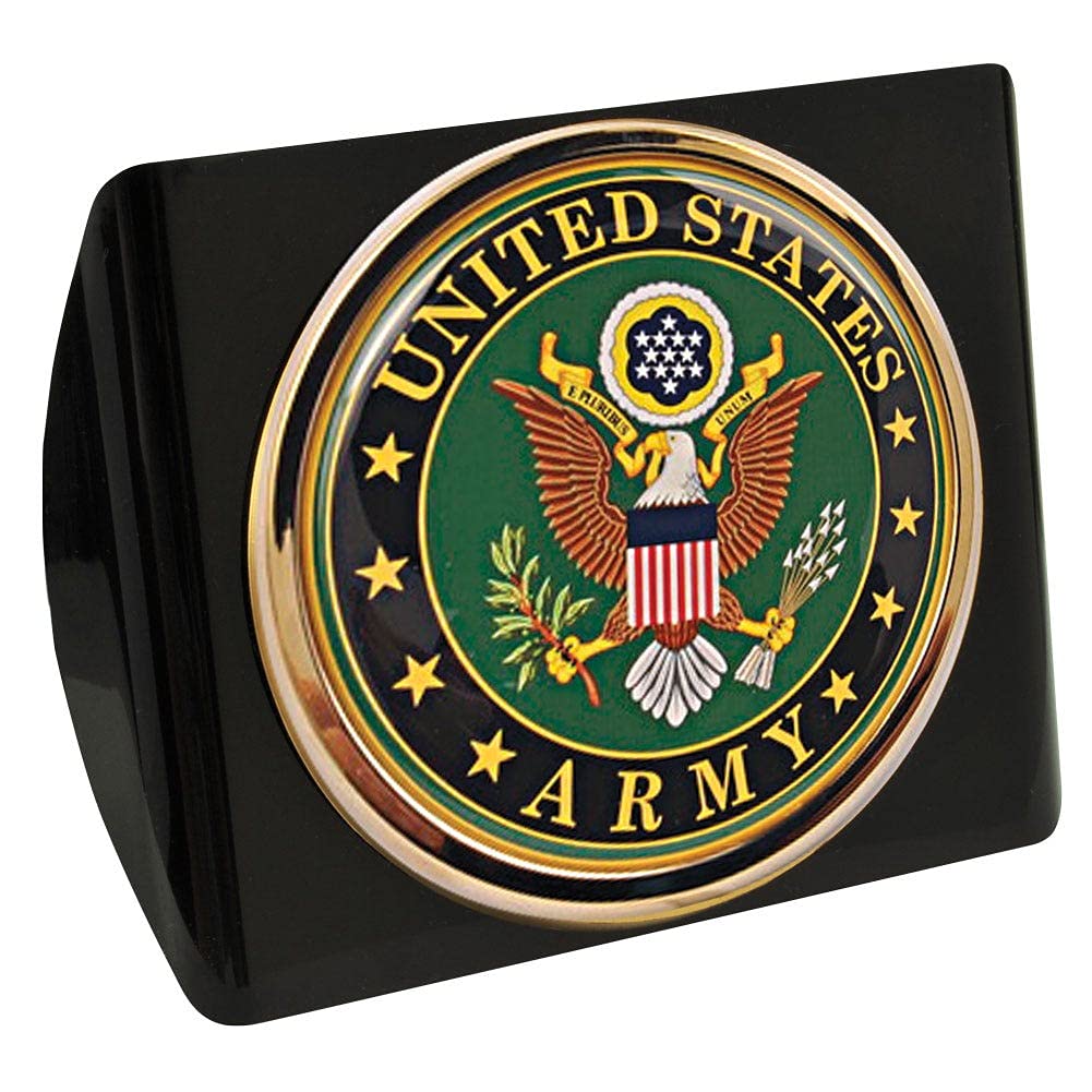 Army Seal Hitch Cover with Plastic Hitch Pin - Military Themed Trailer Accessory for Trucks & SUVs | Perfect for Patriotic Displays, Car Shows & Outdoor Adventures | MEDALS OF AMERICA EST. 1976