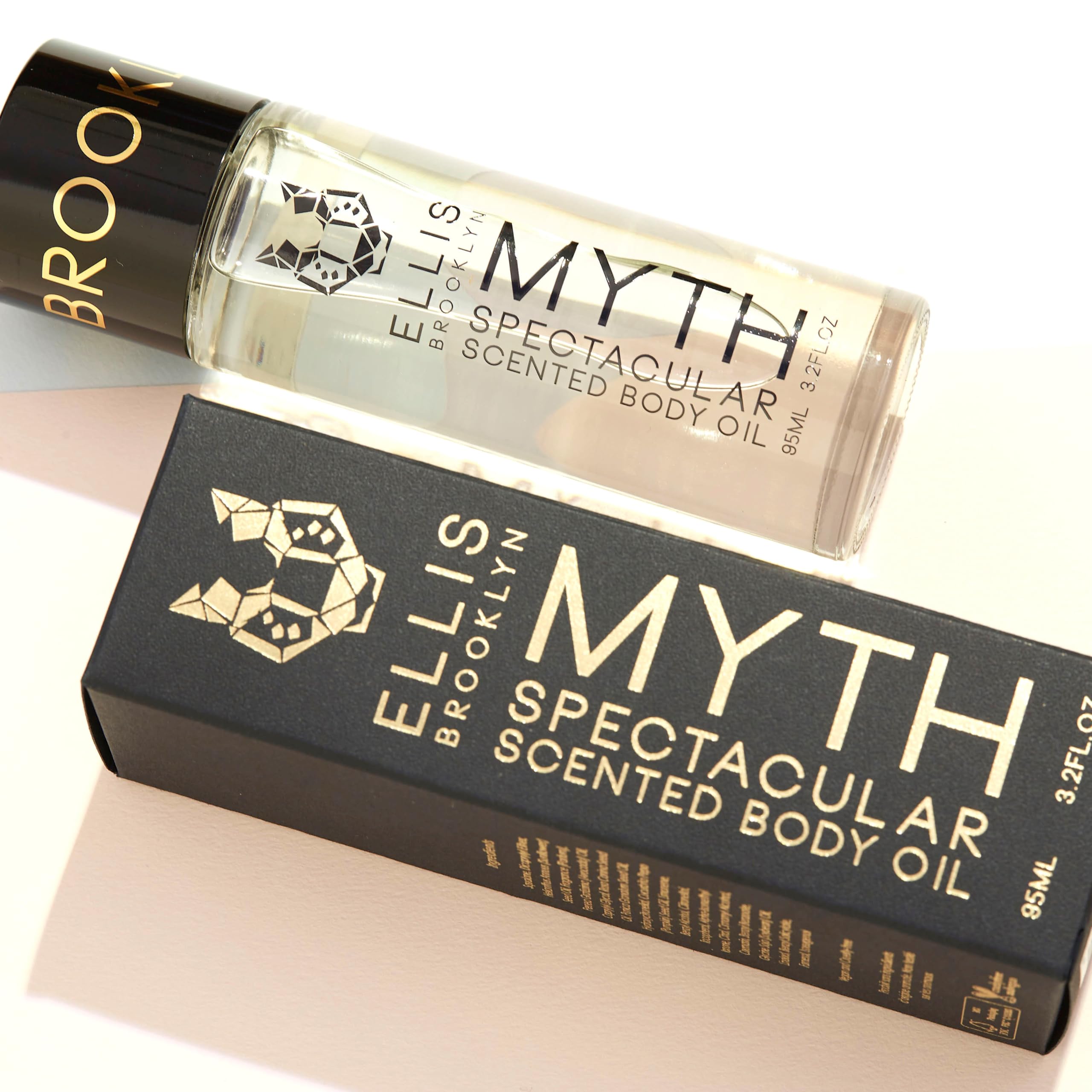 Ellis Brooklyn MYTH Body Oil for Women - Bergamot, Jasmine & Cedarwood Musk Scented Perfume Body Oil | Moisturizing & Long-Lasting Fragrance for Fall Season | Perfect for Daily Use, Date Nights & Special Occasions