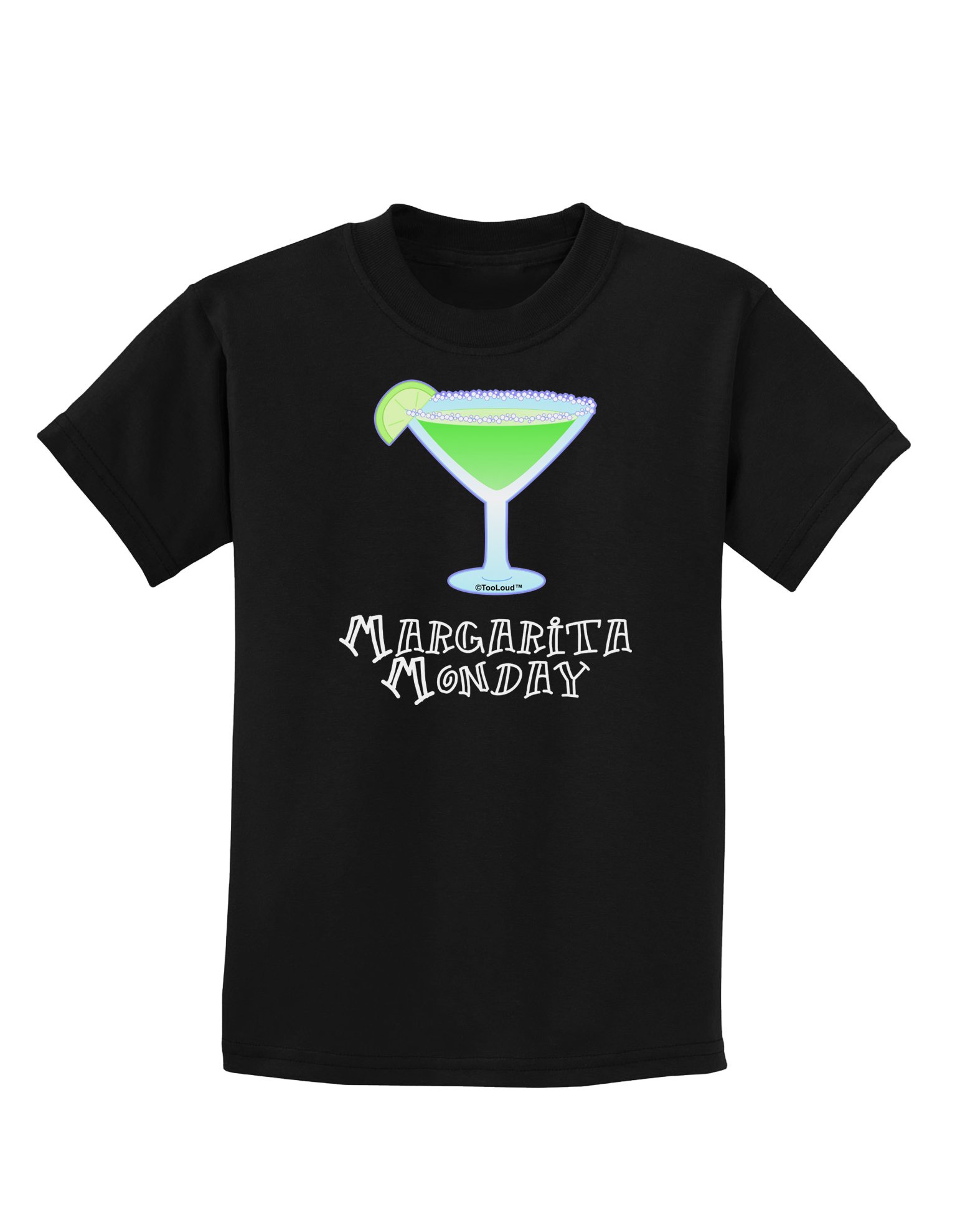 TOOLOUD Margarita Monday Graphic Tee - Pop Culture Inspired Dark T-Shirt for Kids | Fun Weekend Wear & Casual Outfit