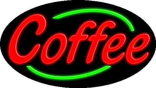 Vintage Coffee Glass Neon Sign #14179 | Handcrafted in USA | Perfect for Cafes, Restaurants & Home Decor