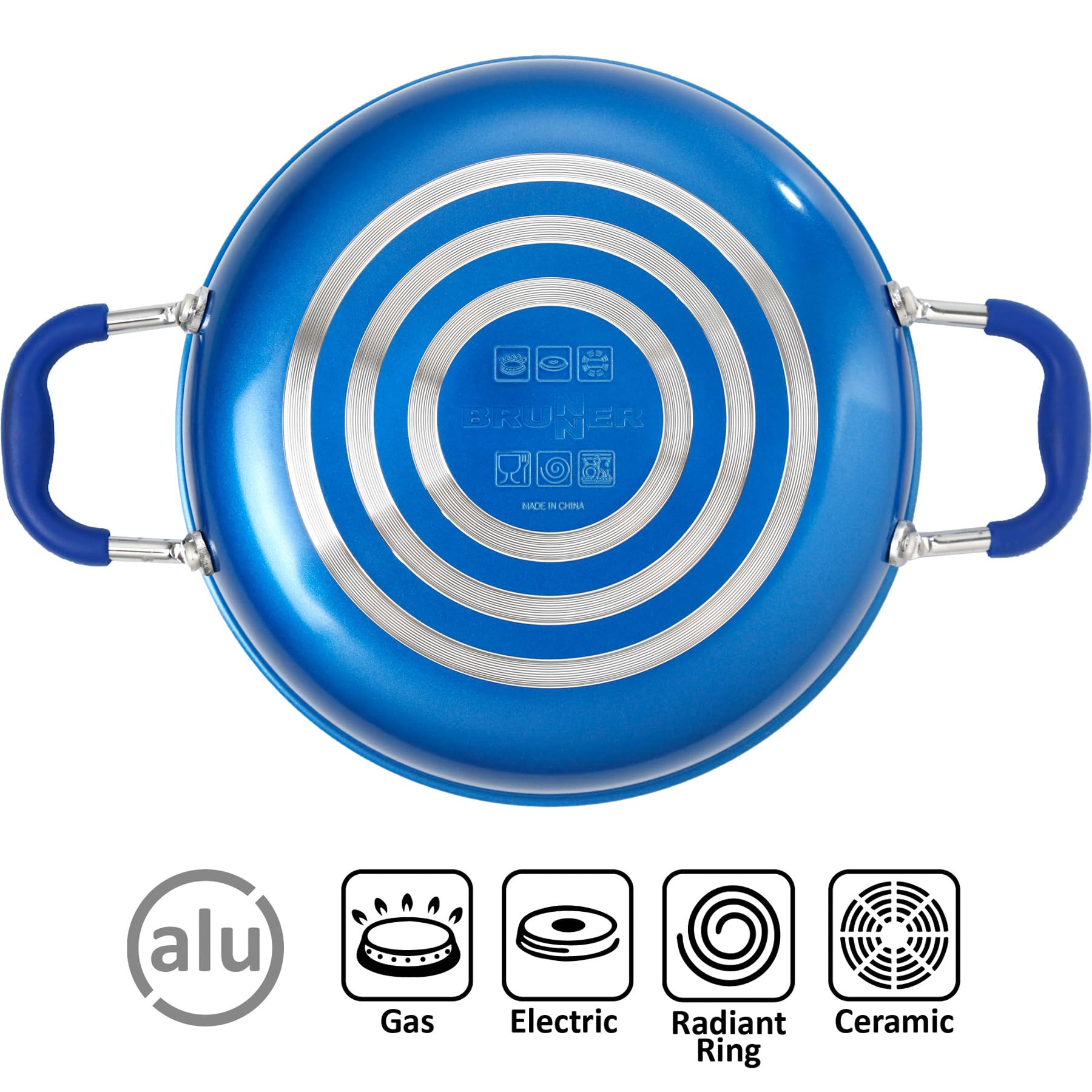 Premium Brunner Pot Set Skipper 9+1 Pieces 22cm Diameter - Perfect for Cooking, Serving & Entertaining at Home or Outdoor Gatherings