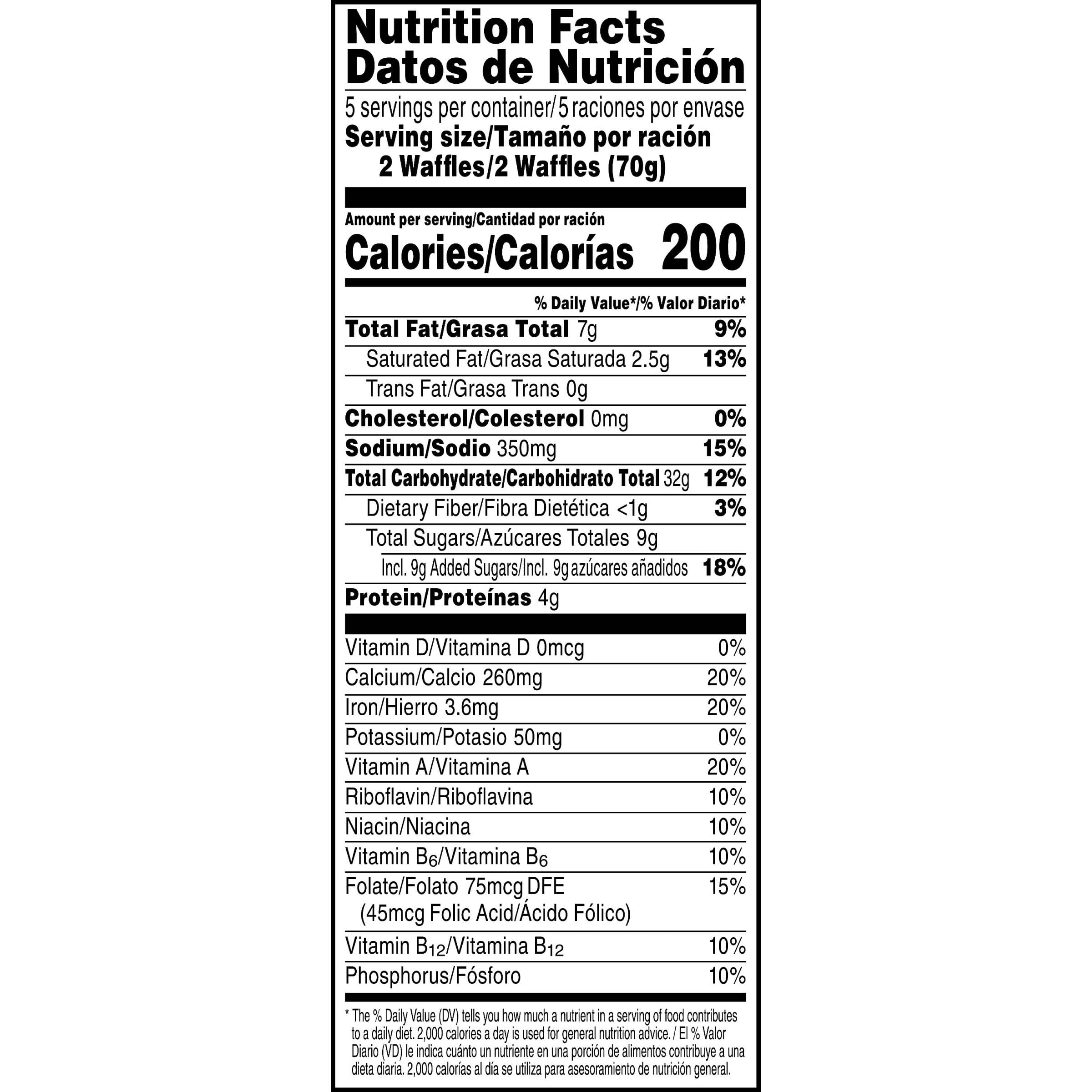 Eggo Frozen Waffles Chocolate Chip - 10 Count (12.3oz) | Quick Breakfast Food for Kids & Adults | Perfect for Busy Mornings, School Lunches & On-the-Go Snacks