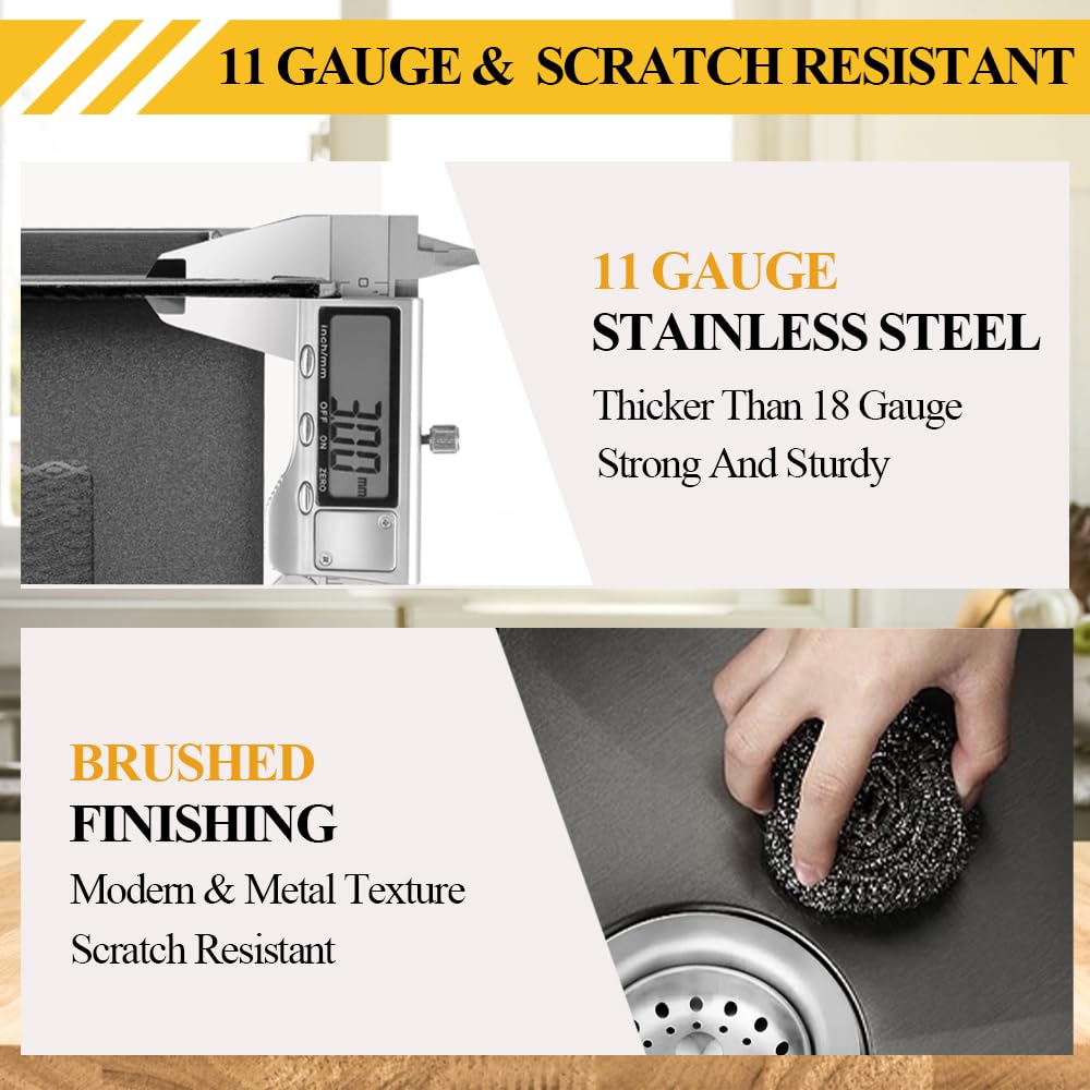 15x17x9 Inch Black Stainless Steel Topmount Bar Sink - Single Bowl Drop-In Kitchen Sink Combo with Grid, Drain Basket & Faucet Mat | Modern Kitchen Upgrade for Small Spaces & Bar Areas