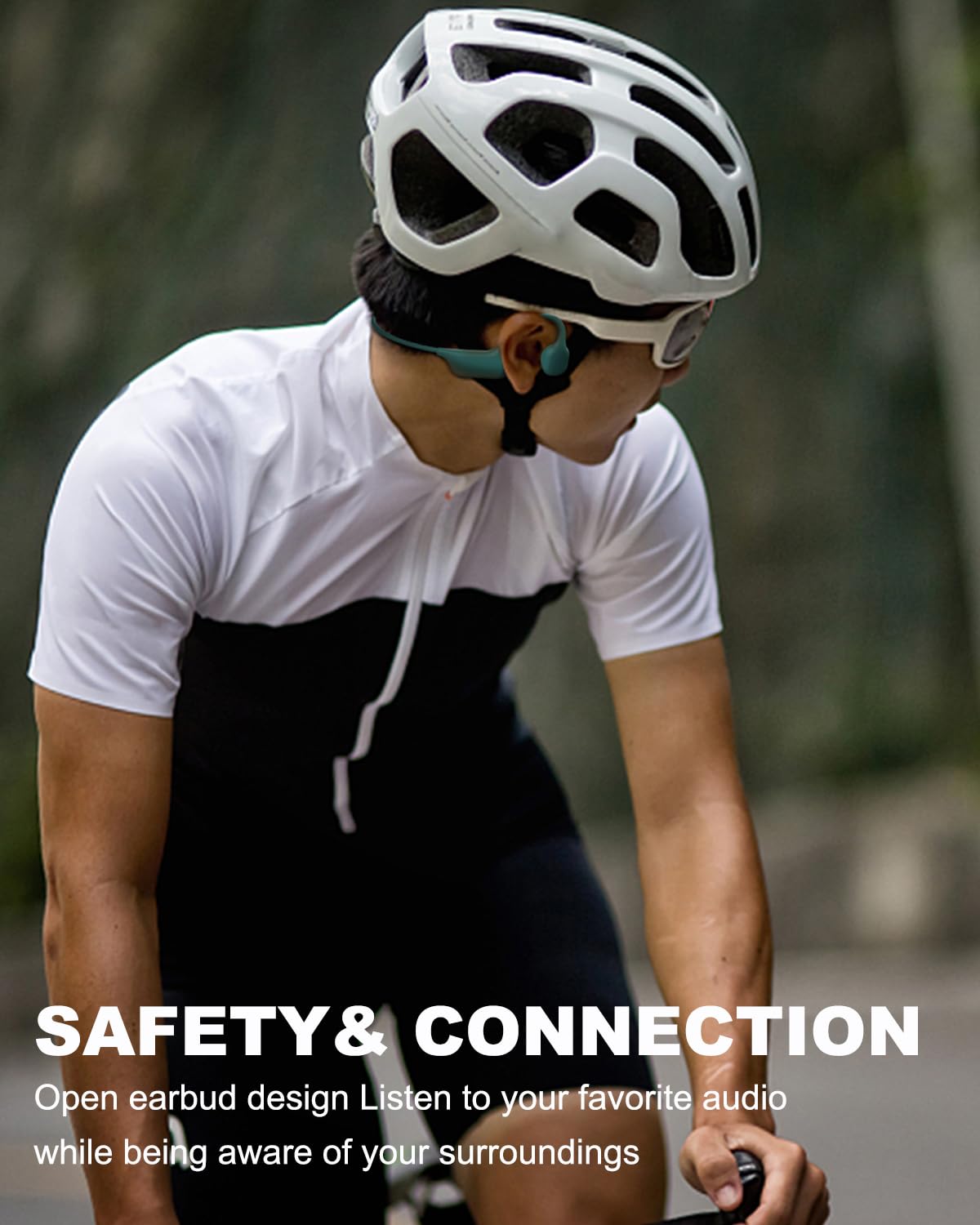 SANOTO Bone Conduction Bluetooth Headphones - Open Ear Wireless Headset IPX7 Waterproof & Sweatproof for Running, Cycling, Workouts - Perfect for Outdoor Sports & Gym Training