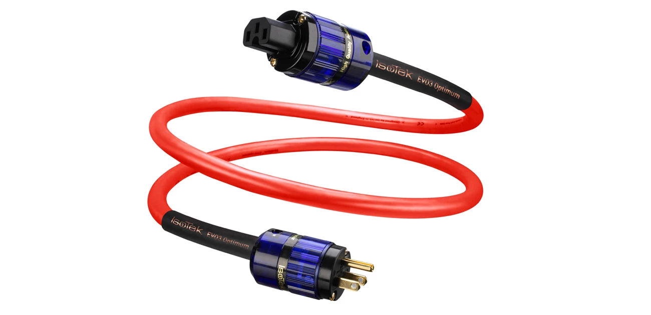Isotek Evo 3 Optimum High-Performance Power Cable 2.0M - Premium Audio/Video Equipment Power Cord for Home Theater & Hi-Fi Systems