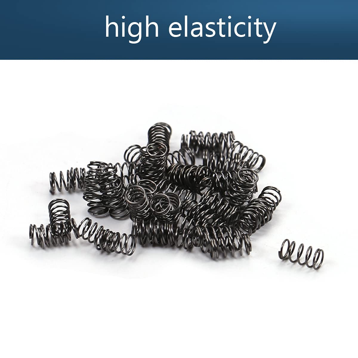 Yinpecly 50Pcs Small Coiled Extension Springs - 0.3mm Wire Dia, 3mm OD, 5mm Length - High-Quality Spring Steel for Ballpoint Pens, Mechanical Pencils & Small Precision Devices
