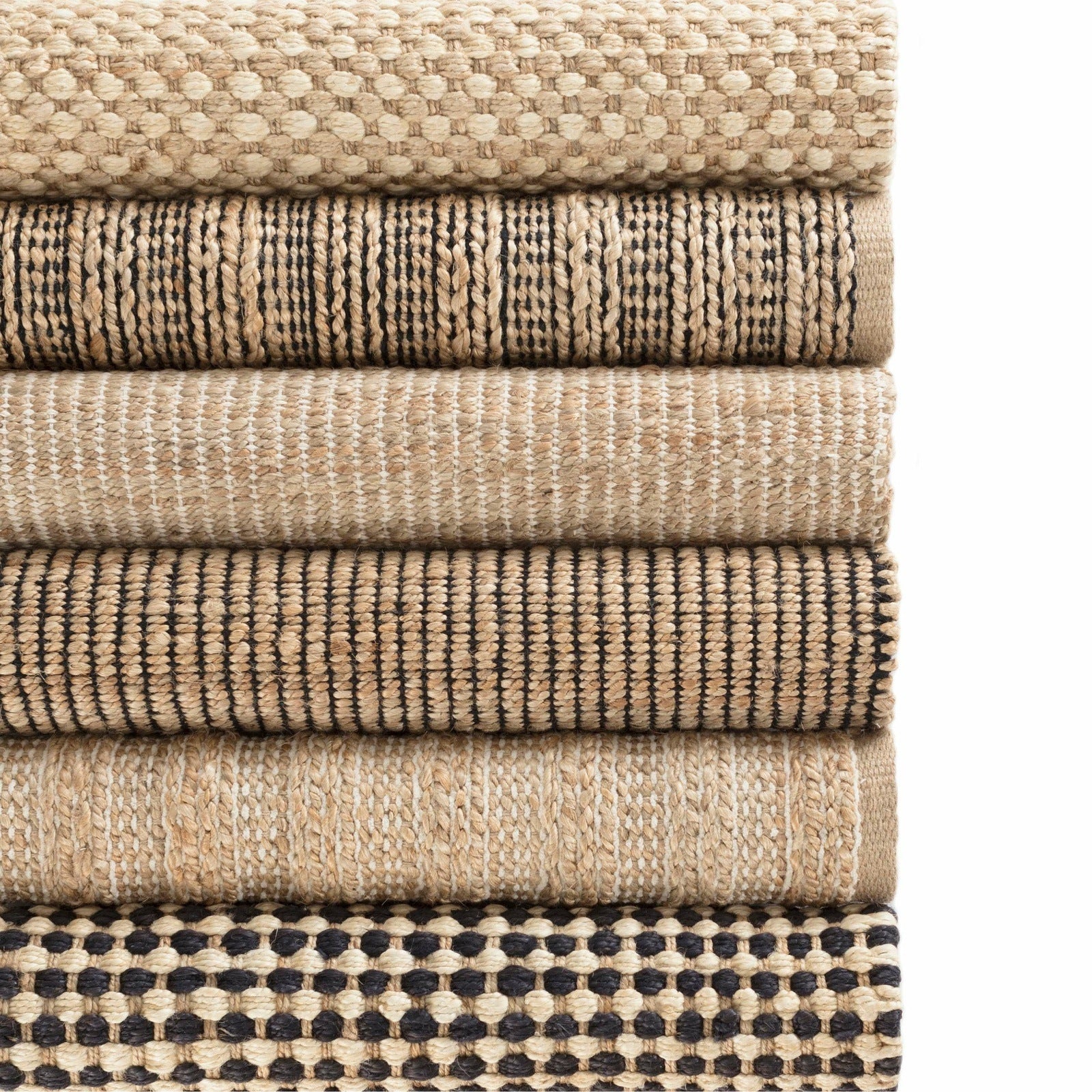 Dash & Albert Kuba Black Woven Jute Rug - Natural Fiber Area Rug for Living Room, Bedroom & Dining Room - Eco-Friendly Home Decor