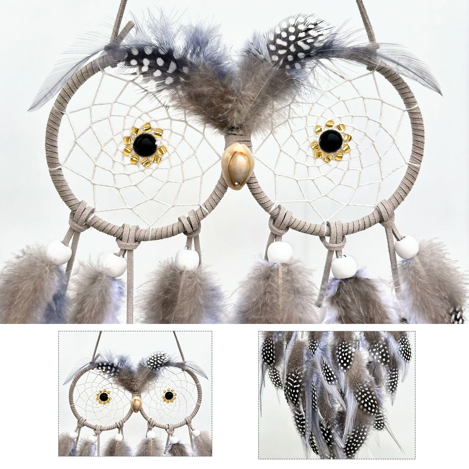Handmade Owl Dream Catcher - Boys Bedroom Decor, Kids Room Hanging Ornament, Unique Owl-Themed Gift for Home & Nursery Decoration | Perfect for Birthday Presents, Baby Showers & Wall Accents