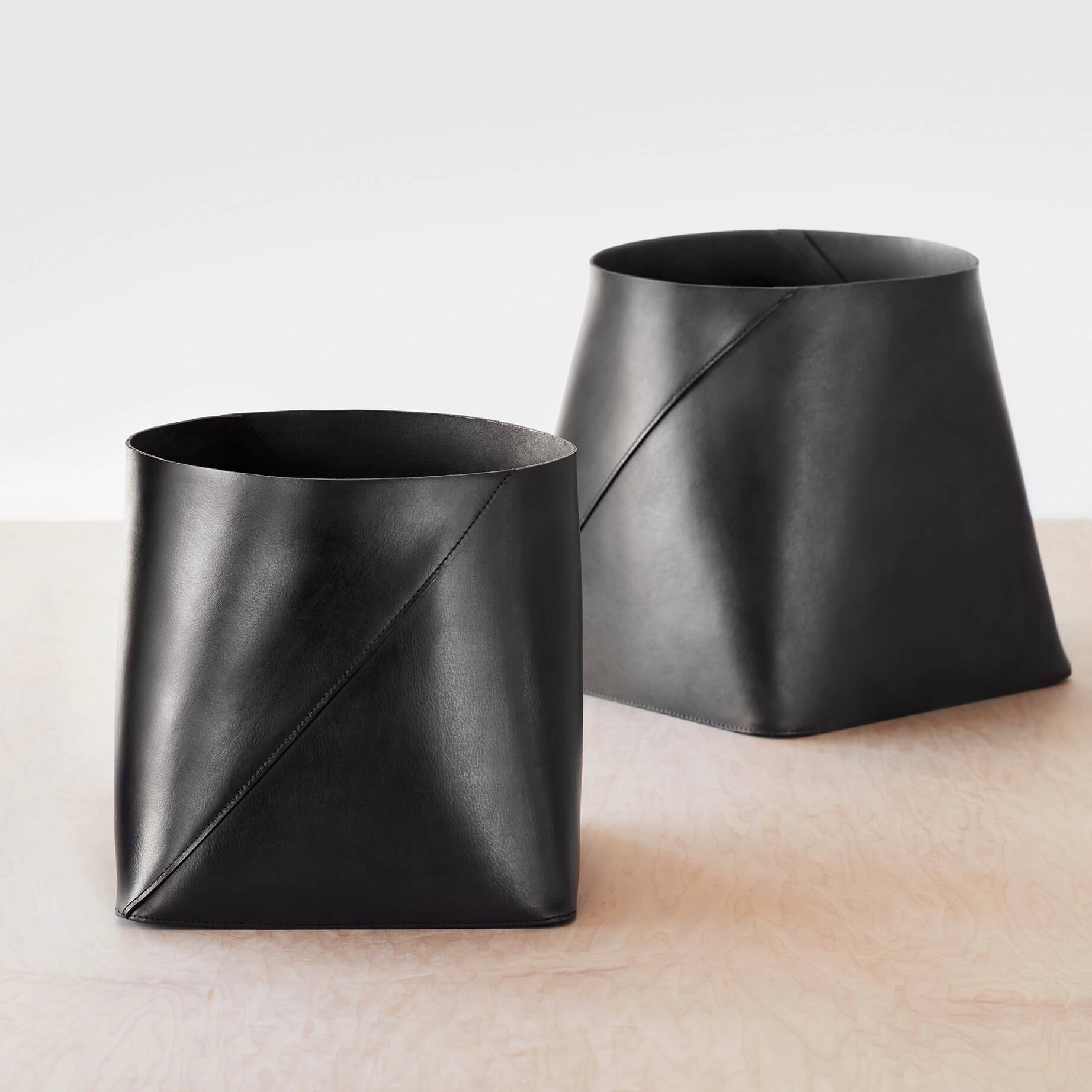Azad Tall Leather Storage Bins - Premium Organizer for Closet, Office & Home Decor - Perfect for Shoes, Toys & Blanket Storage