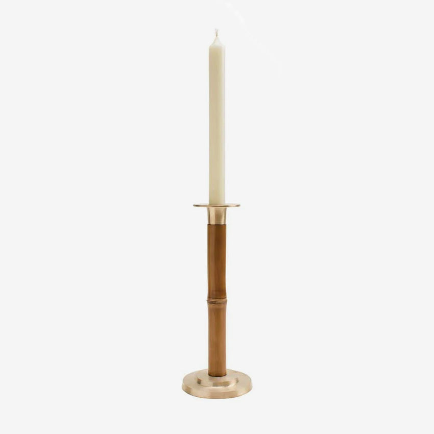 Elegant Bamboo Candlestick Holder - Handcrafted Home Decor for Dining Table, Wedding, and Romantic Candlelight Dinners