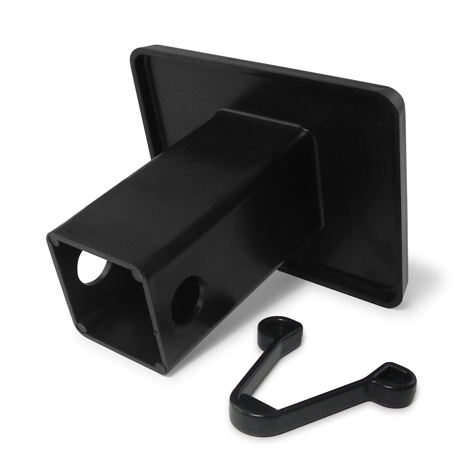Jeep Grill Logo UV Graphic Black Metal Face-Plate ABS Plastic 2 Inch Tow Hitch Cover - Compatible with Jeep Models - Perfect for Off-Roading, Camping & Truck Accessories