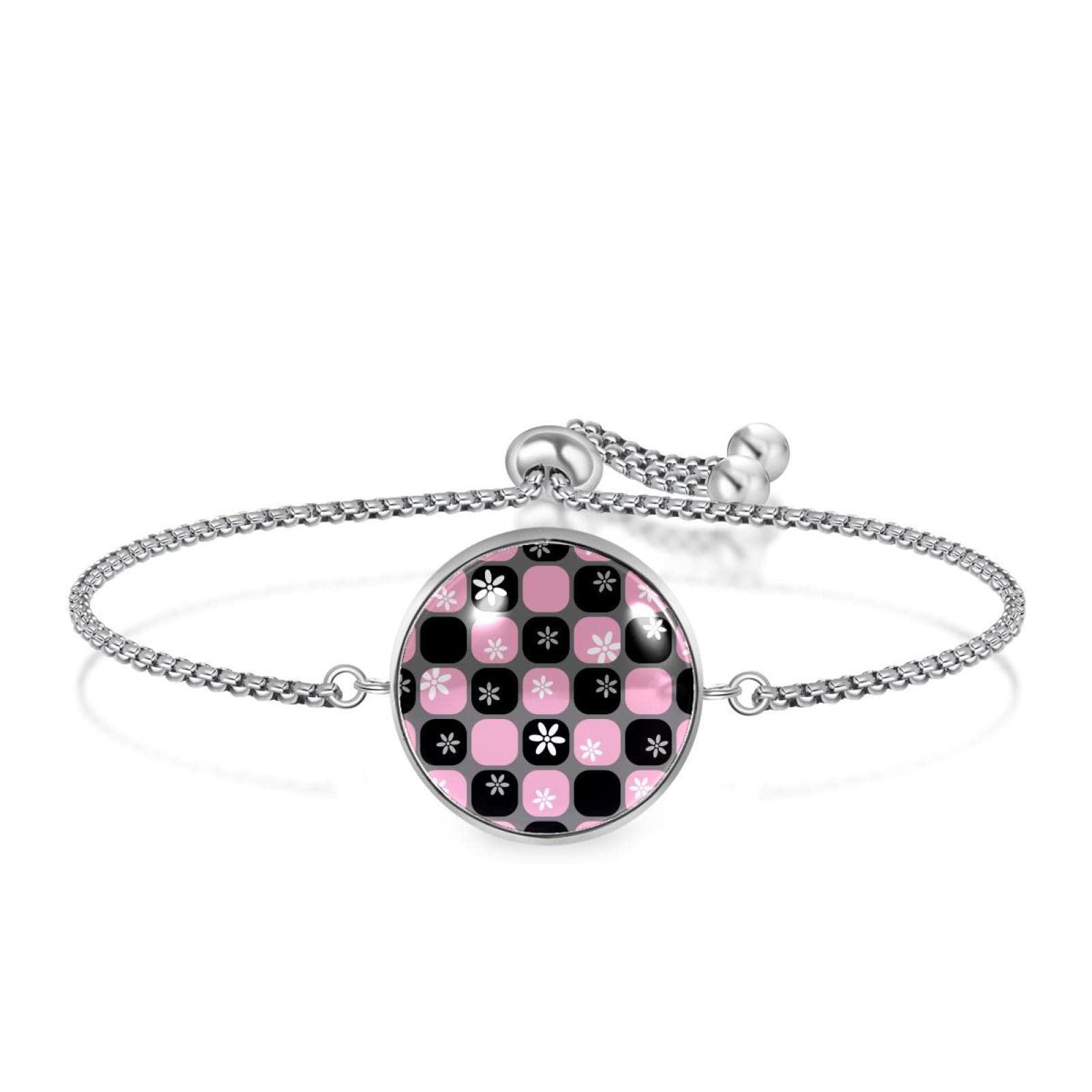 Adjustable Bracelet for Women, Men, Girls & Boys - Unique Graduation Gift Jewelry 2022 (Pink Rose) | Perfect for Graduation Ceremonies, Birthday Presents & Everyday Fashion Accessories