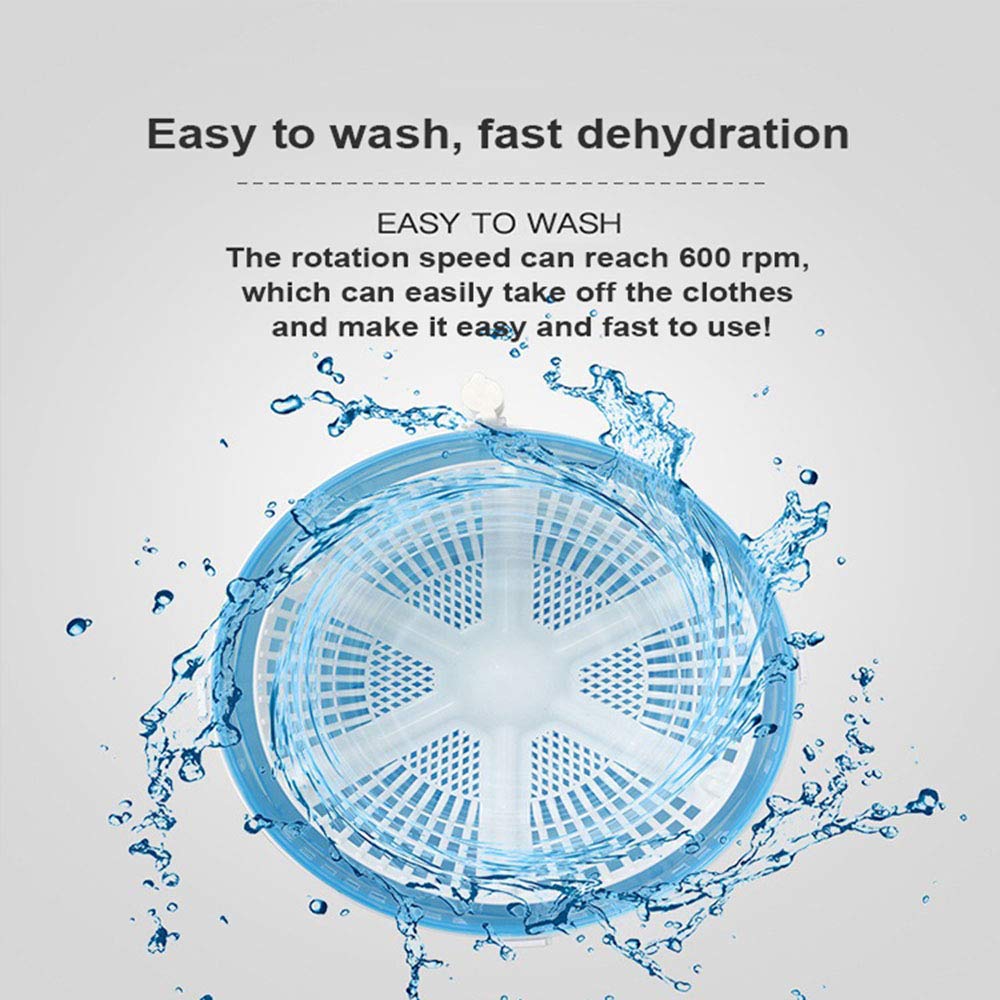 Portable Mini Turbine Washing Machine & Ultrasonic Cleaner 2-in-1 - Hand Operated Spin Dryer for Camping, Travel, Outdoor - Compact Laundry Solution for RV, Hiking, Backpacking & Emergency Use
