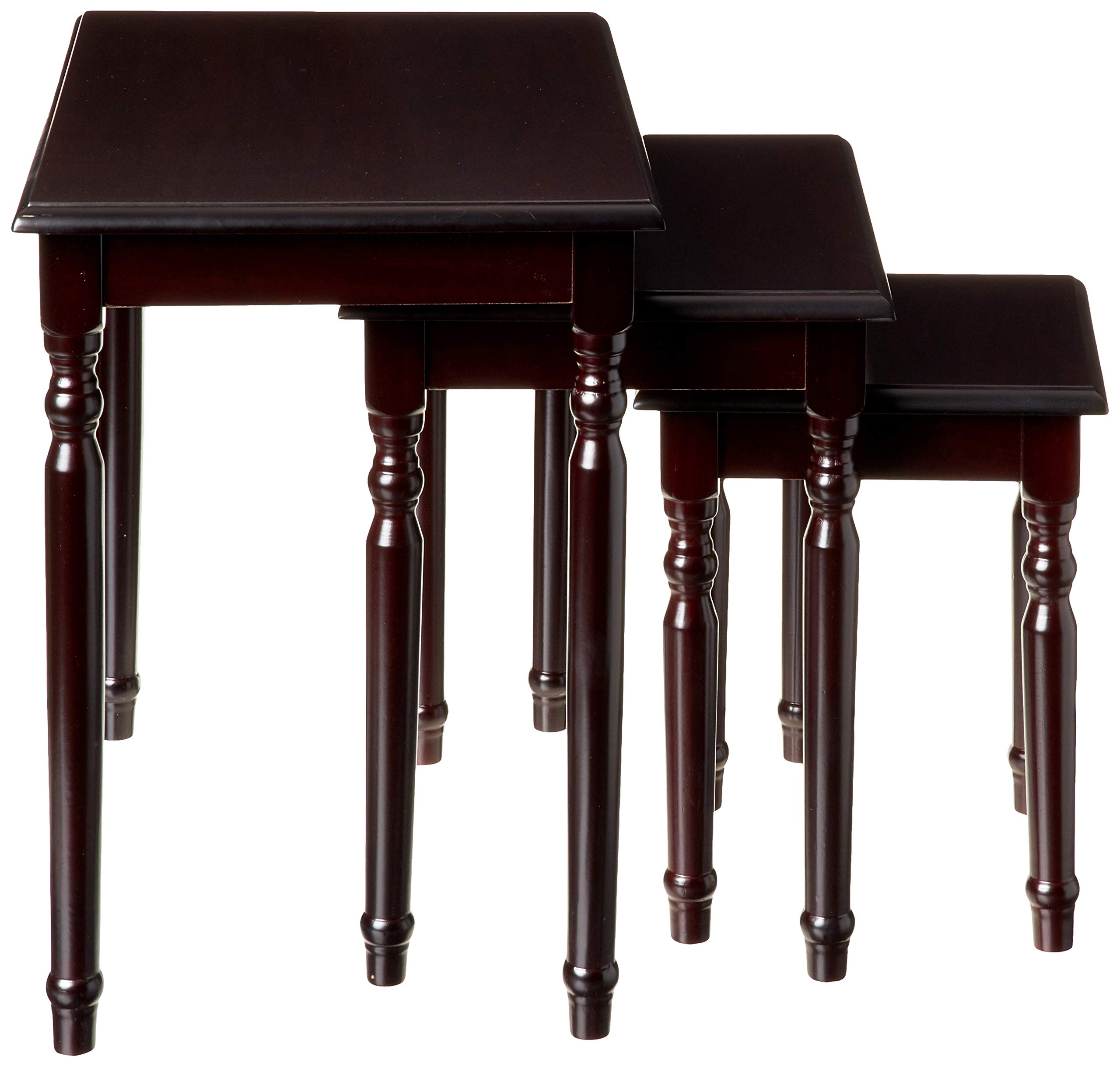 Frenchi Furniture 3-Piece Nesting Table Set - Modern Side Tables for Living Room, Bedroom & Small Spaces - Stackable Coffee Tables with Versatile Home Decor Use