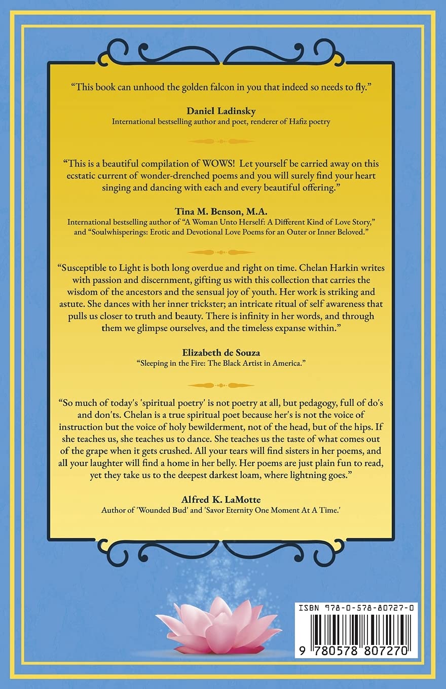 Susceptible to Light: Poetry by Chelan Harkin – Inspirational Poems for Meditation, Healing & Self-Discovery