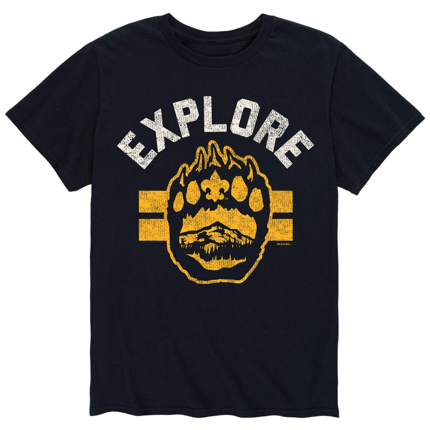 Boy Scouts of America Explore - Men's Short Sleeve Graphic T-Shirt | Vintage Scout Design Cotton Tee for Outdoor Adventures & Casual Wear