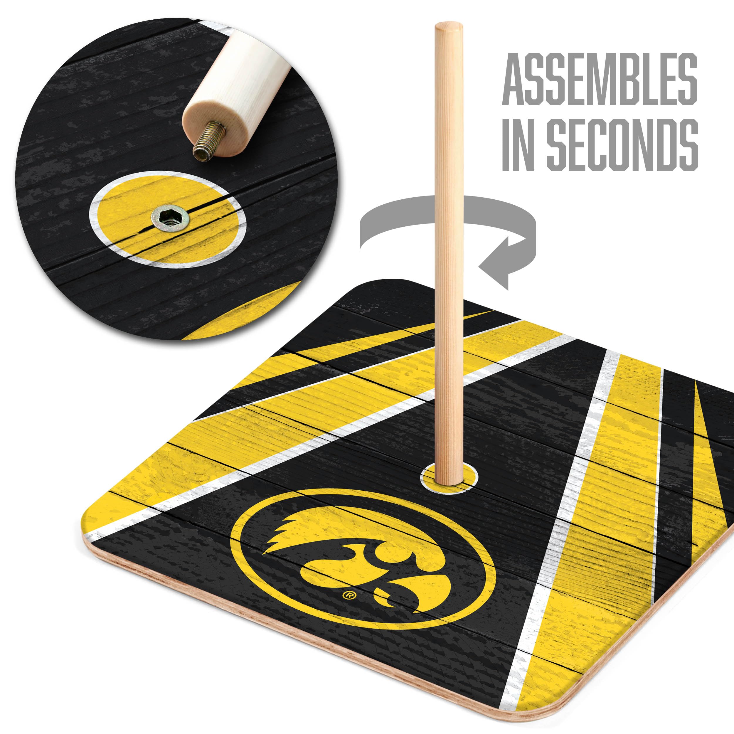 YouTheFan NCAA Iowa Hawkeyes Horseshoe Shaped Crossbody Bag - Perfect for Game Day, Tailgating & Hawkeyes Fan Events