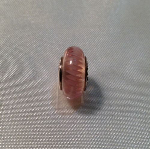 Pandora Pink Zigzag Stripe Murano Glass Charm Bead for Bracelets - Handmade Italian Glass Jewelry for Women, Perfect Gift for Birthday & Anniversary