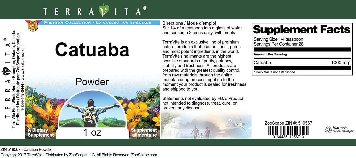Premium Catuaba Powder 1 oz (2 Pack) - Natural Energy Booster for Men & Women - Supports Libido & Vitality - Perfect for Smoothies, Teas & Wellness Drinks