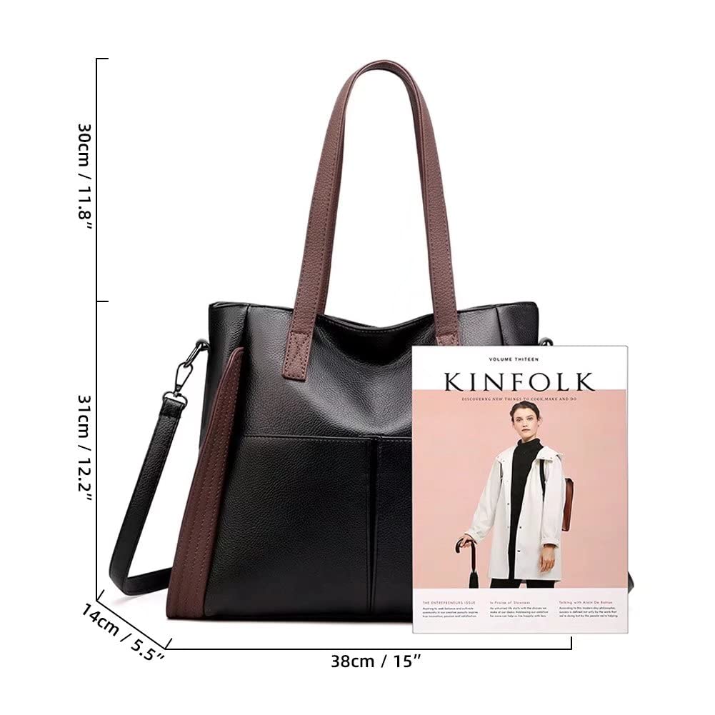 Stylish Mudono Women's Top Handle Shoulder Bag - PU Leather Crossbody Purse with Large Capacity, Retro Tote Bag for Work, Travel & Everyday Use