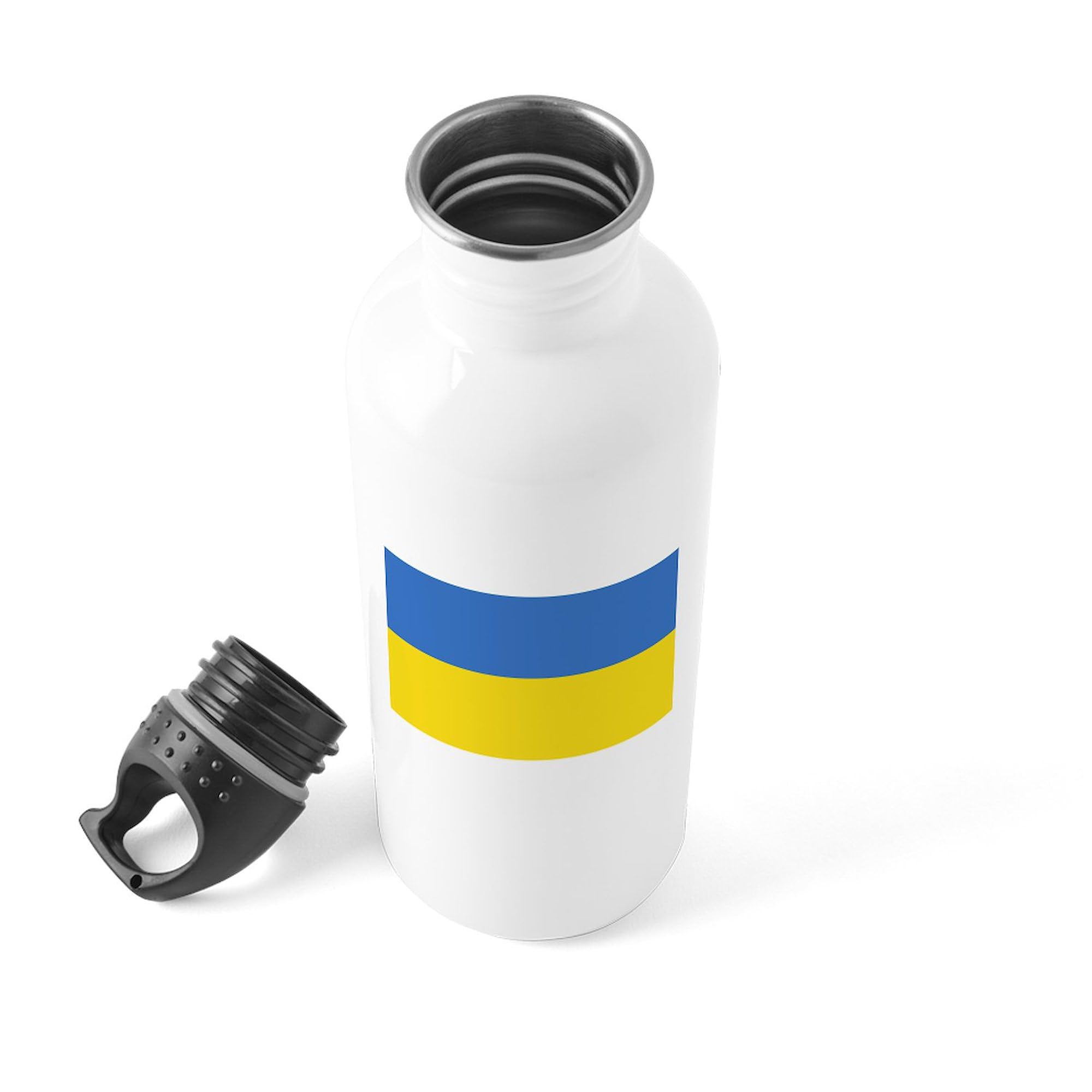 Ukraine Flag 1.0L (34 oz) Stainless Steel Water Bottle - Insulated, Leak Proof, BPA Free - Perfect for Travel, Gym, Hiking & Outdoor Activities