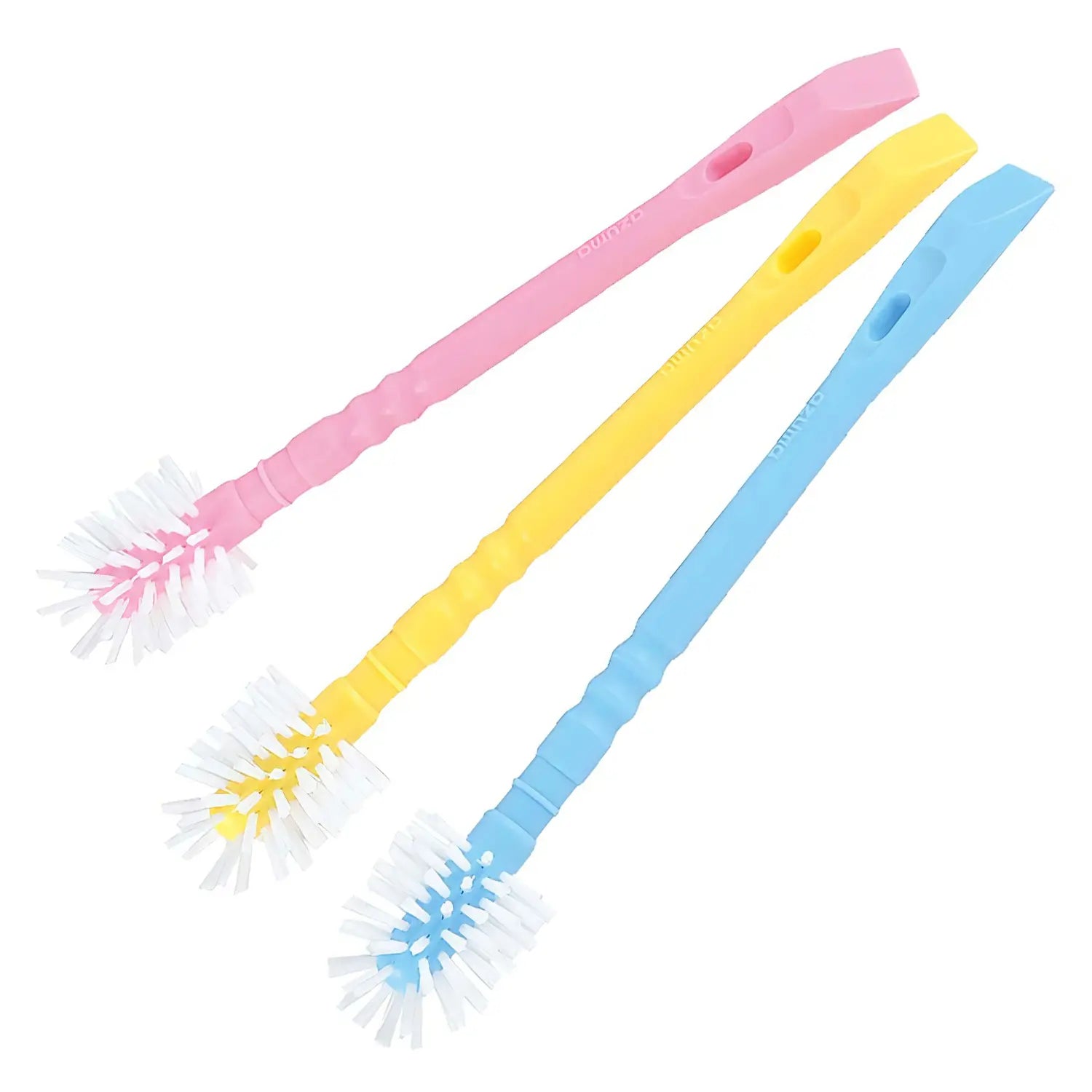 Azuma Plastic Cleaning Brush Set - 3 Colors for Kitchen, Bathroom & Household Cleaning - Durable Scrub Brush for Dishes, Sinks & Tough Stains