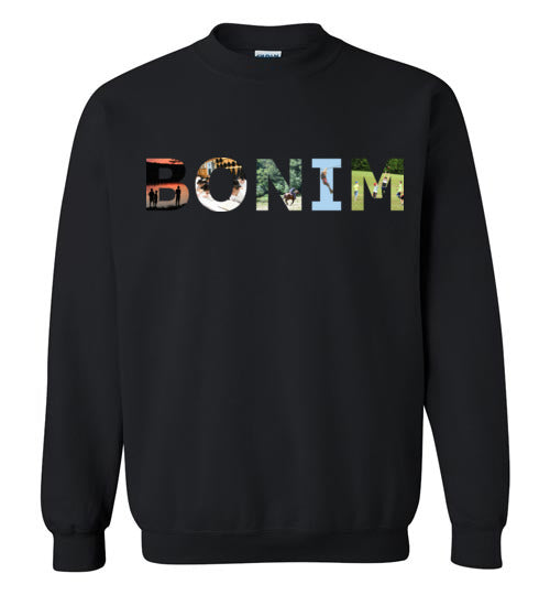 Bonim Crewneck Sweatshirt with Embroidered Logo - Soft Cotton Pullover for Men & Women - Perfect for Casual Wear, Gym & Outdoor Activities