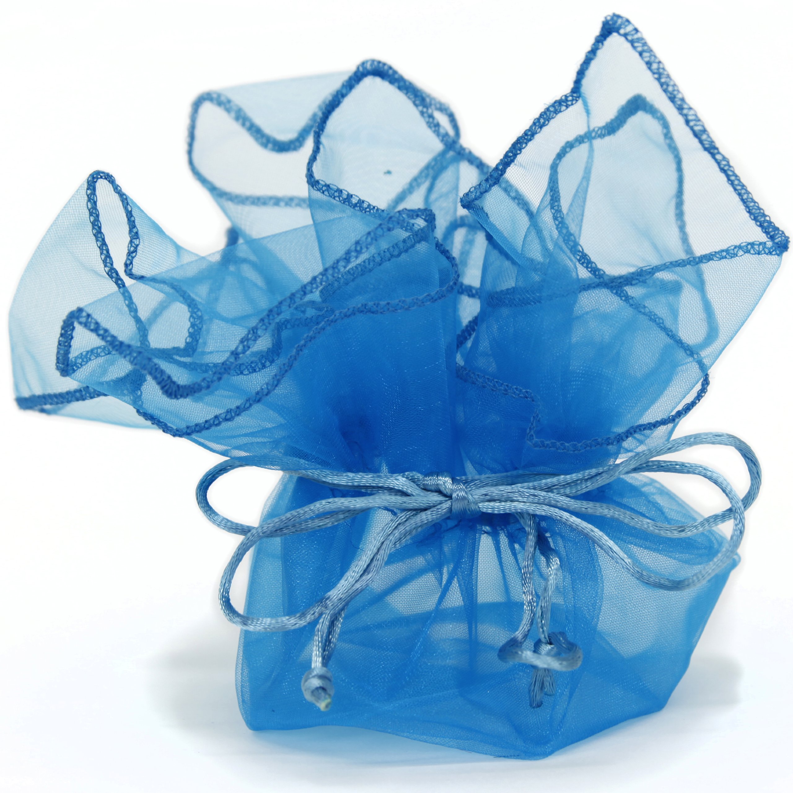 30 Designer Organza Fabric Gift Bags - Elegant Party Favor Pouches for Wedding, Baby Shower & Birthday Gifts - Neon Turquoise Blue Packaging - Perfect for Jewelry, Candies & Small Gift Wrapping