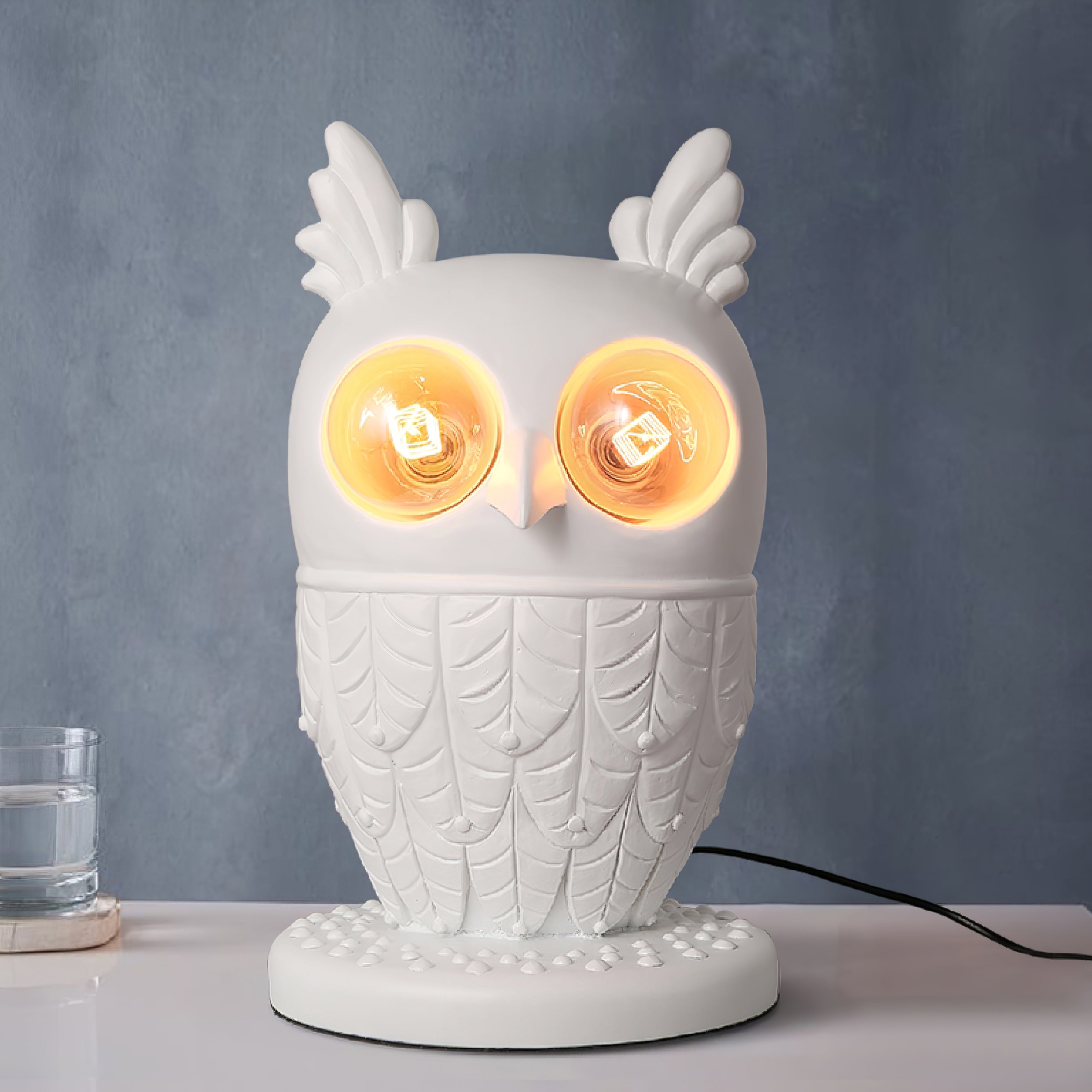 Stylish Owl Table Lamp for Bedroom & Nursery - Cute Night Light with Adjustable Brightness - Perfect for Kids Room Decor & Cozy Reading Ambiance