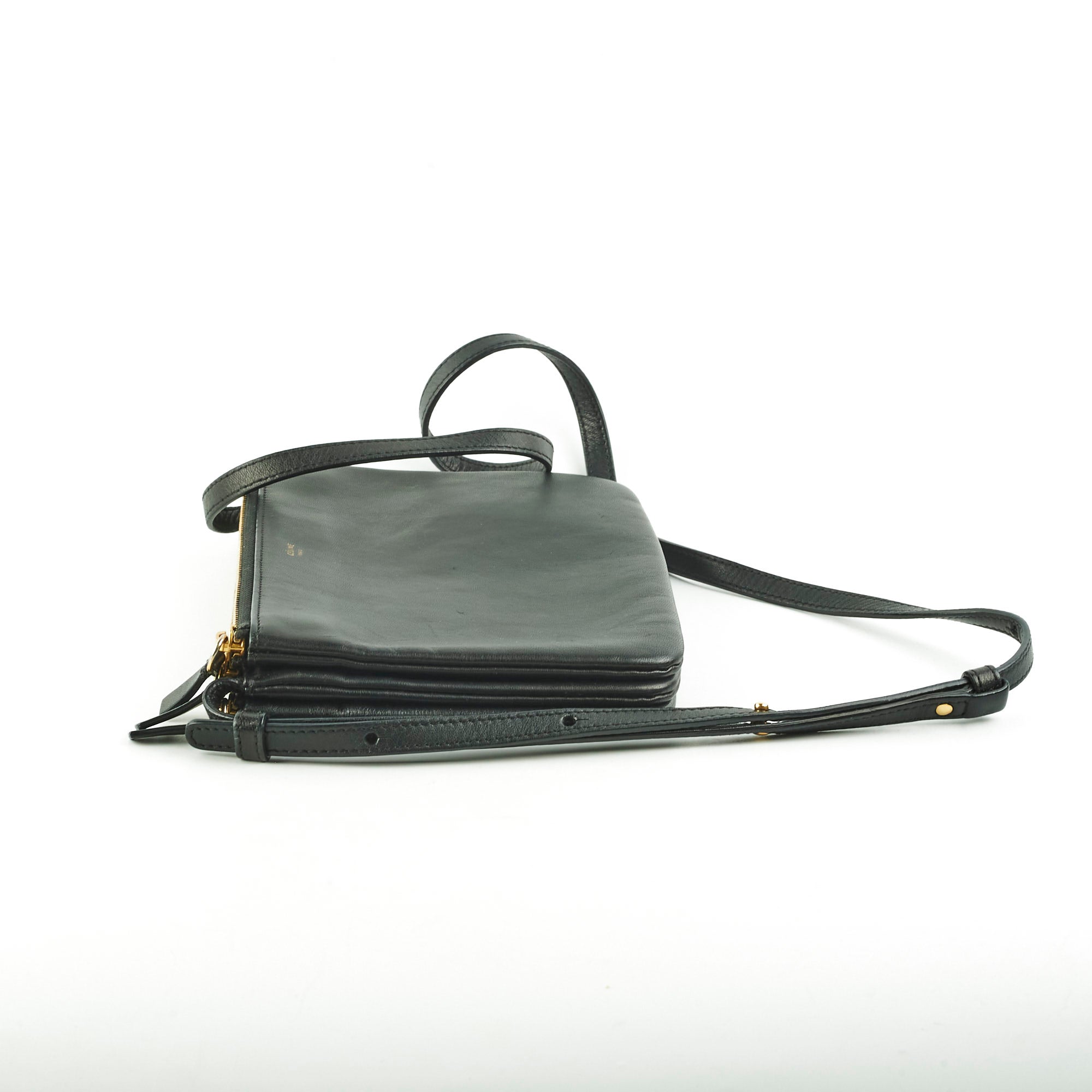 Celine Trio Black Crossbody Bag - Stylish Leather Shoulder Purse for Women | Perfect for Work, Travel & Everyday Use