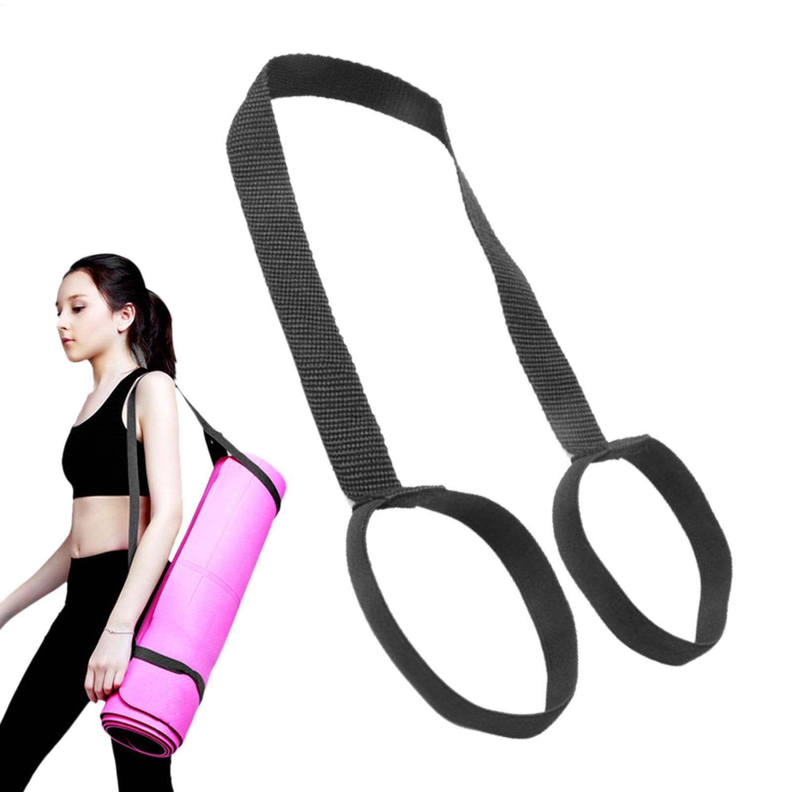 Premium Yoga Mat Carrying Strap - Adjustable Cotton Yoga Mat Sling Holder for Exercise & Travel | Multi-Purpose Stretch Band for Most Yoga Mats | Perfect for Gym, Studio, Outdoor Yoga & Fitness Classes