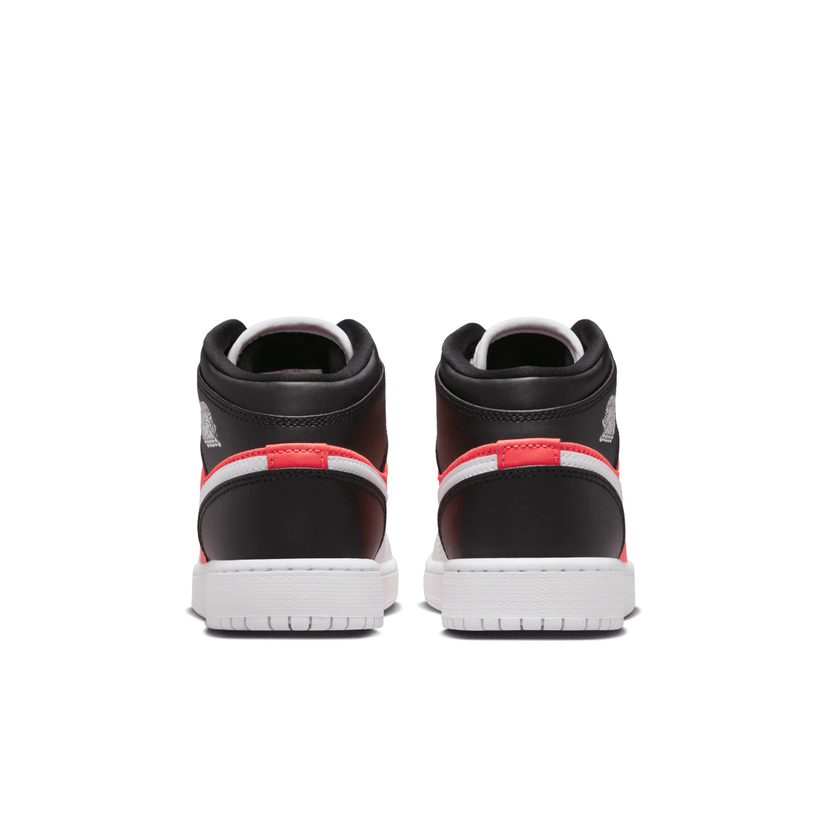 Kids Air Jordan 1 Mid SE Sneakers - White Black Infrared Basketball Shoes for Boys & Girls | Comfortable Athletic Shoes for School, Sports & Casual Wear