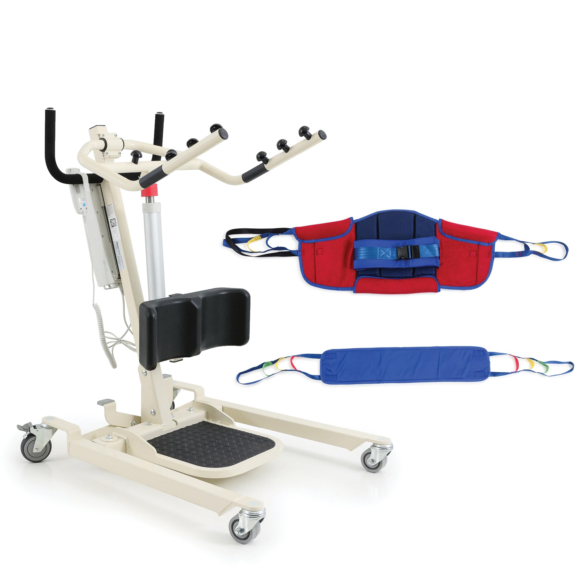 Electric Sit to Stand Lift - Safe Patient Transfer Aid for Home & Healthcare Facilities | Full Electric Stand Assist with Large Torso Sling & Buttock Strap | Ideal for Elderly Care, Mobility Assistance & Post-Surgery Recovery