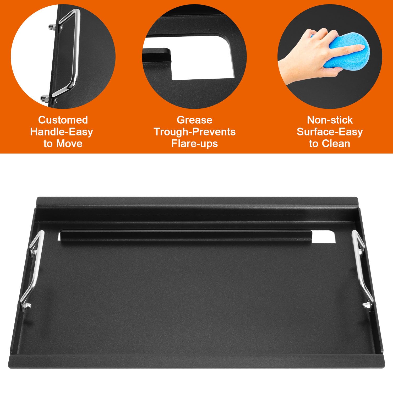Charbroil Performance 4 Burner Full-Size Griddle Inserts - Replacement Flat Top Griddle for Models 463354021, 463365021, 463352521, 463365522, 463366022 & G426-0004-W1, G426-0005-W1 - Perfect for Outdoor Grilling and BBQ Cooking