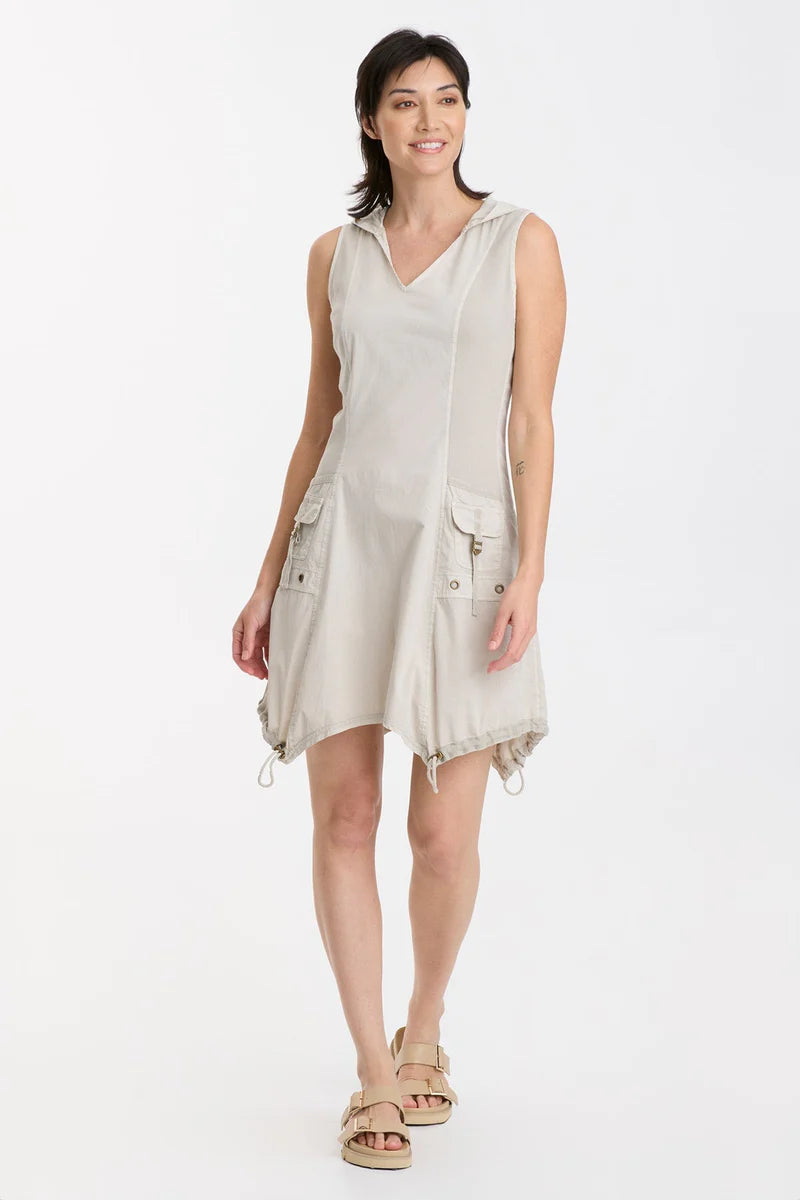 Falco Hooded Dress for Women - Center Stage Pigment Dye Long Sleeve Fashion Dress | Perfect for Casual Wear, Date Night & Fall Outfits