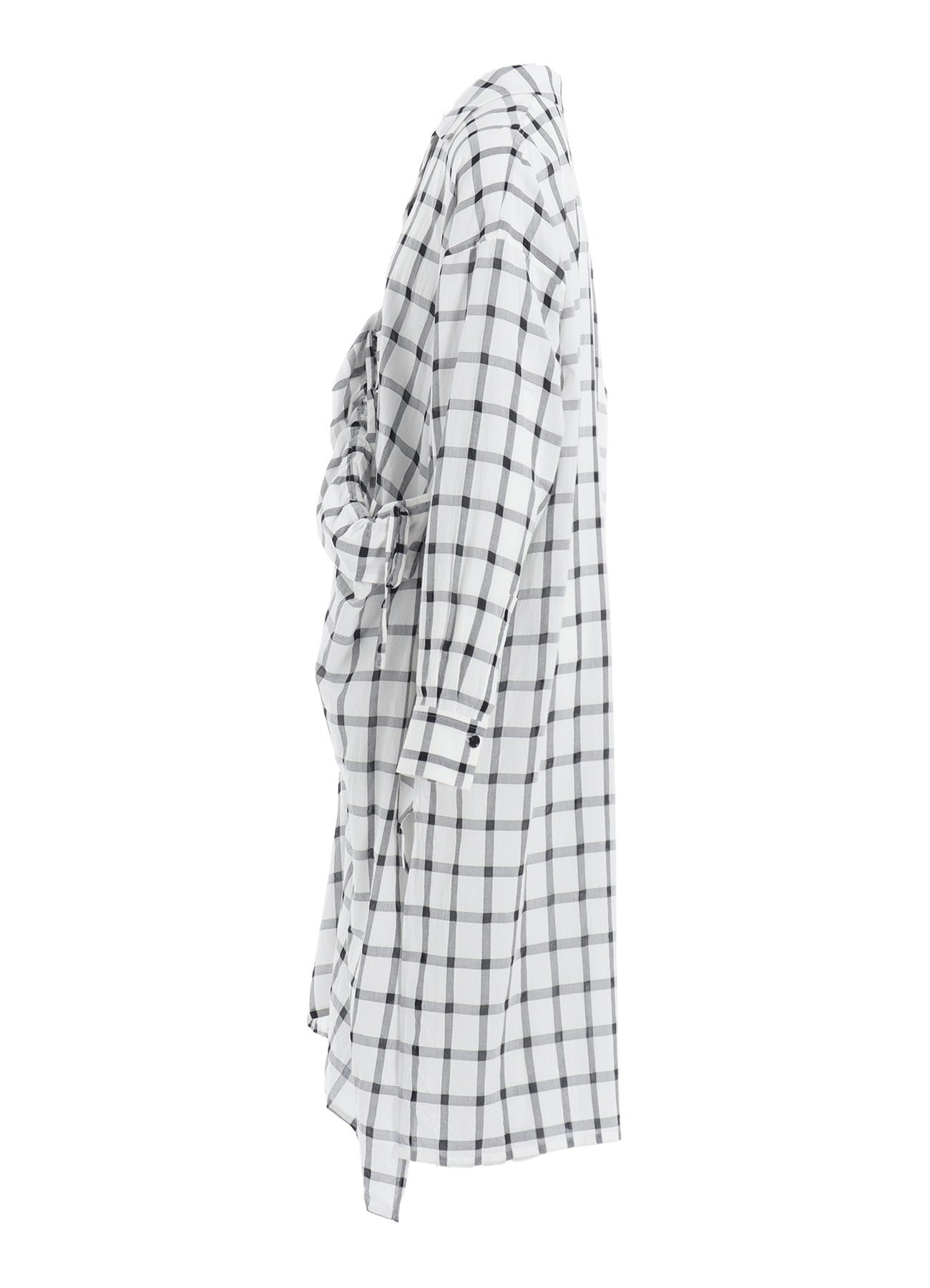 Soft & Breathable Cotton Cupro Plaid Shirt Dress for Women - Stylish Casual & Office Wear - Perfect for Spring, Fall & Layering Outfits