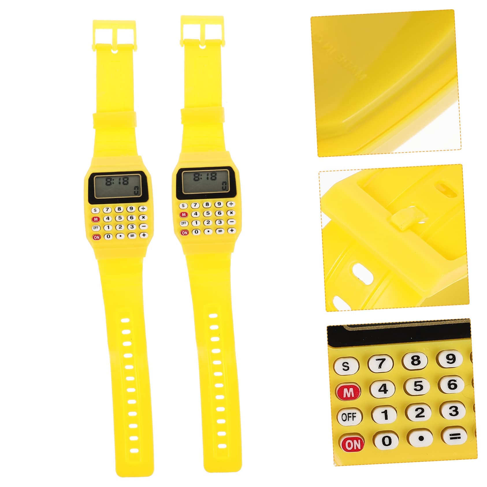 Artibetter 2-Pack Calculator Watch for Men - Analog & Digital LCD Display - Perfect for School & Office Use