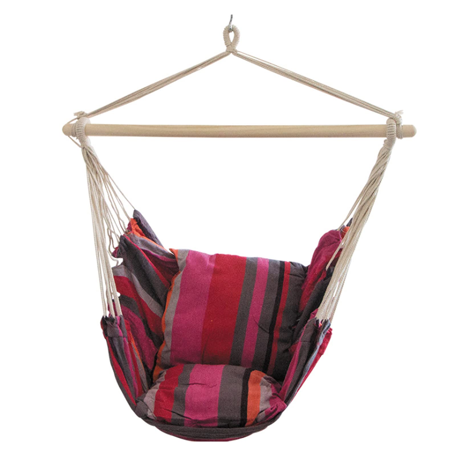 MKKYDFDJ Hanging Swing Chair with Cushioned Seat - Comfortable Indoor/Outdoor Hammock for Garden, Patio, Balcony & Relaxation | Perfect for Lounging, Reading & Napping