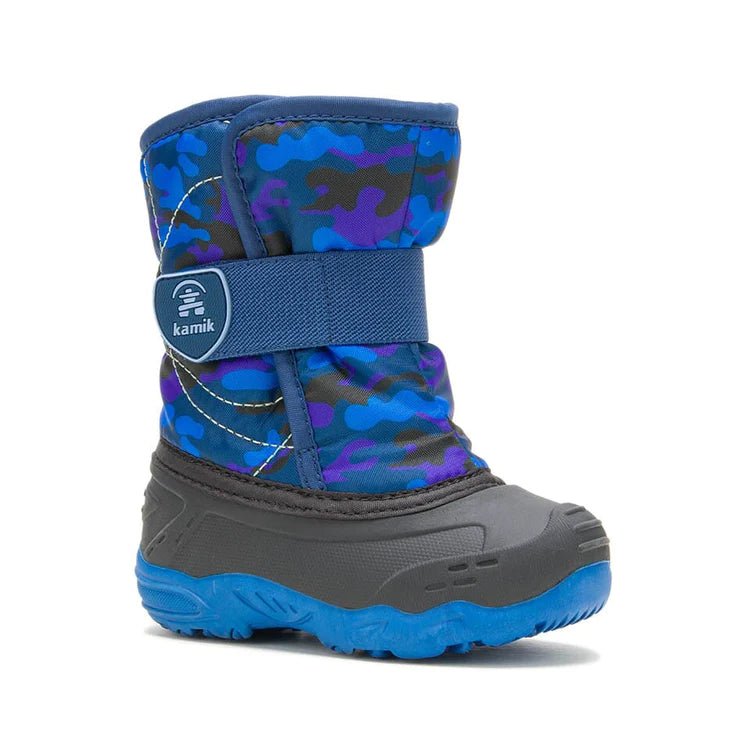 Kamik Blue/Navy Snowbug 6 Toddler Boots - Waterproof Winter Snow Boots for Kids, Non-Slip Warm Shoes for Boys & Girls - Perfect for Snow Play, Sledding & Cold Weather Outdoor Activities