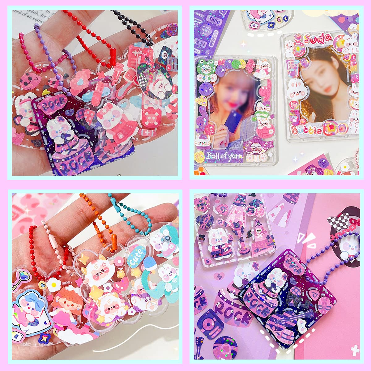 Cute Korean Kpop Stickers - 24 Sheets for Photocard Binder Album | Scrapbooking & Journaling