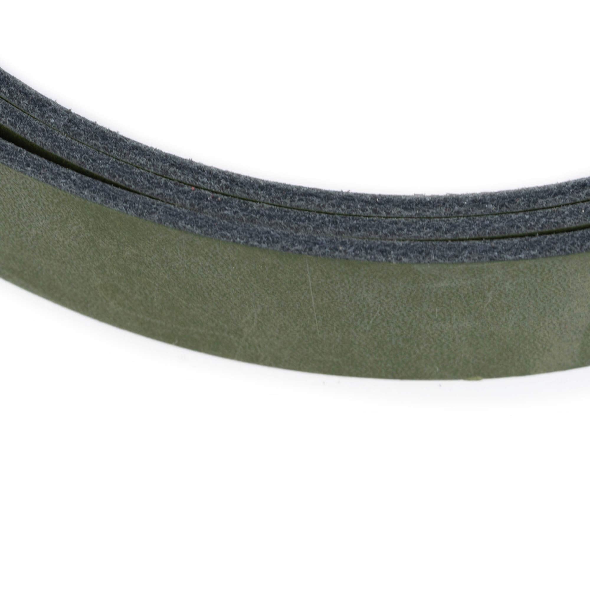 2.5 cm Genuine Green Leather Belt Strap Replacement for Montblanc Buckles - Classic Dress Belt for Business & Formal Occasions