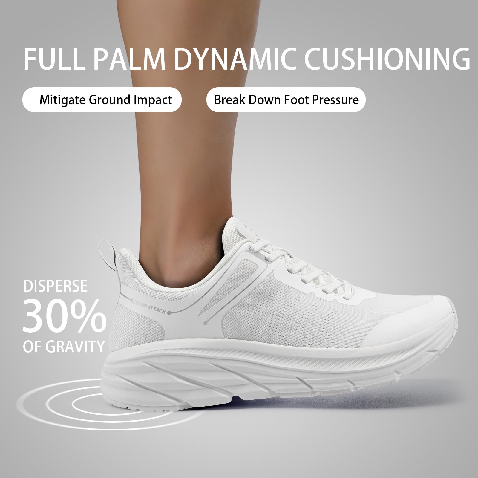 Grand Attack Men's Road Running & Walking Shoes - Max Cushion Comfort, Durable Non-Slip, Breathable Athletic Sneakers for Tennis, Cross-Training & Gym Workouts | Perfect for Jogging, Hiking & Daily Wear