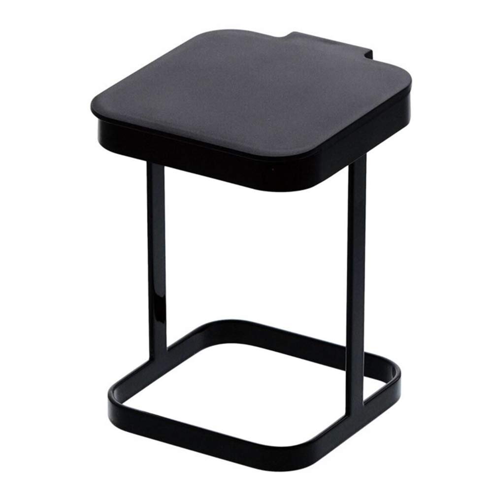 Hutishop2020 Small Trash Can with Flap Lid - 1.5 Gallon Mini Waste Bin for Kitchen, Office, Desk, Bathroom | Compact Desktop Garbage Can for Home & Work (Black)