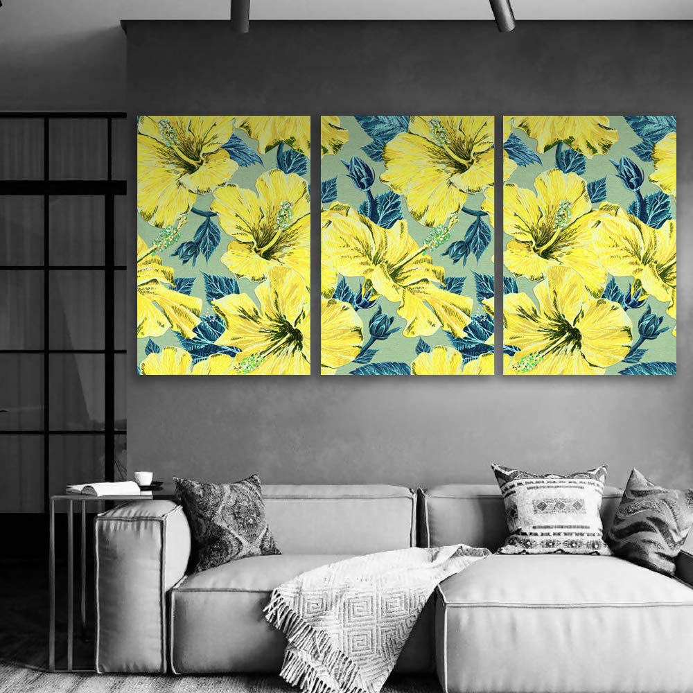 Wall26 3 Panel Canvas Wall Art - Blossoms Giclee Painting for Bedroom, Living Room, House Decoration - 16